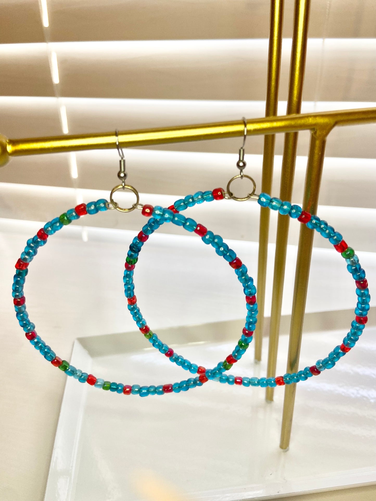 Blue and Red Mary Hoops