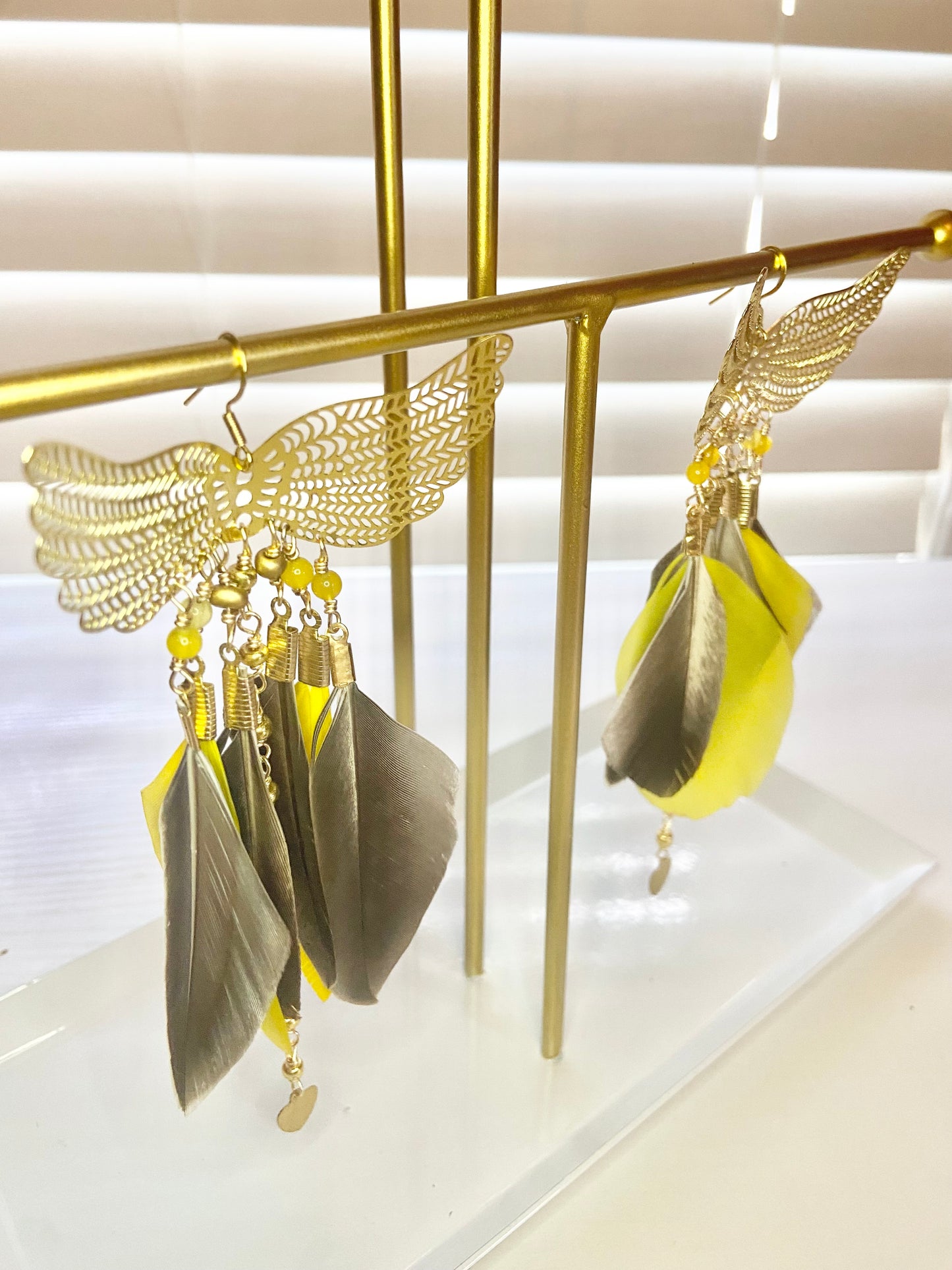 Gold Phoenix Rising Earrings