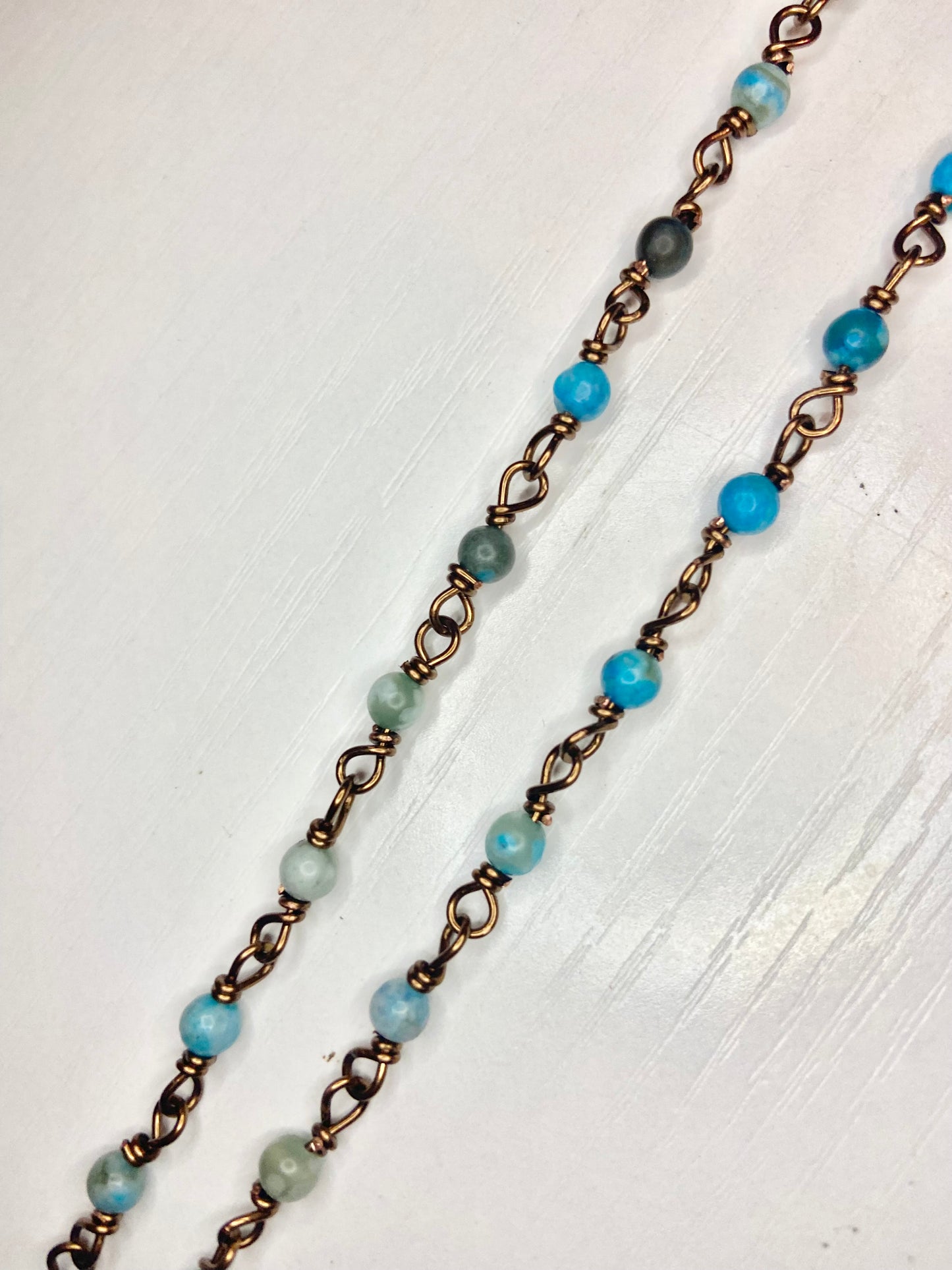 Matching Turquoise Anklet and Cat Collar