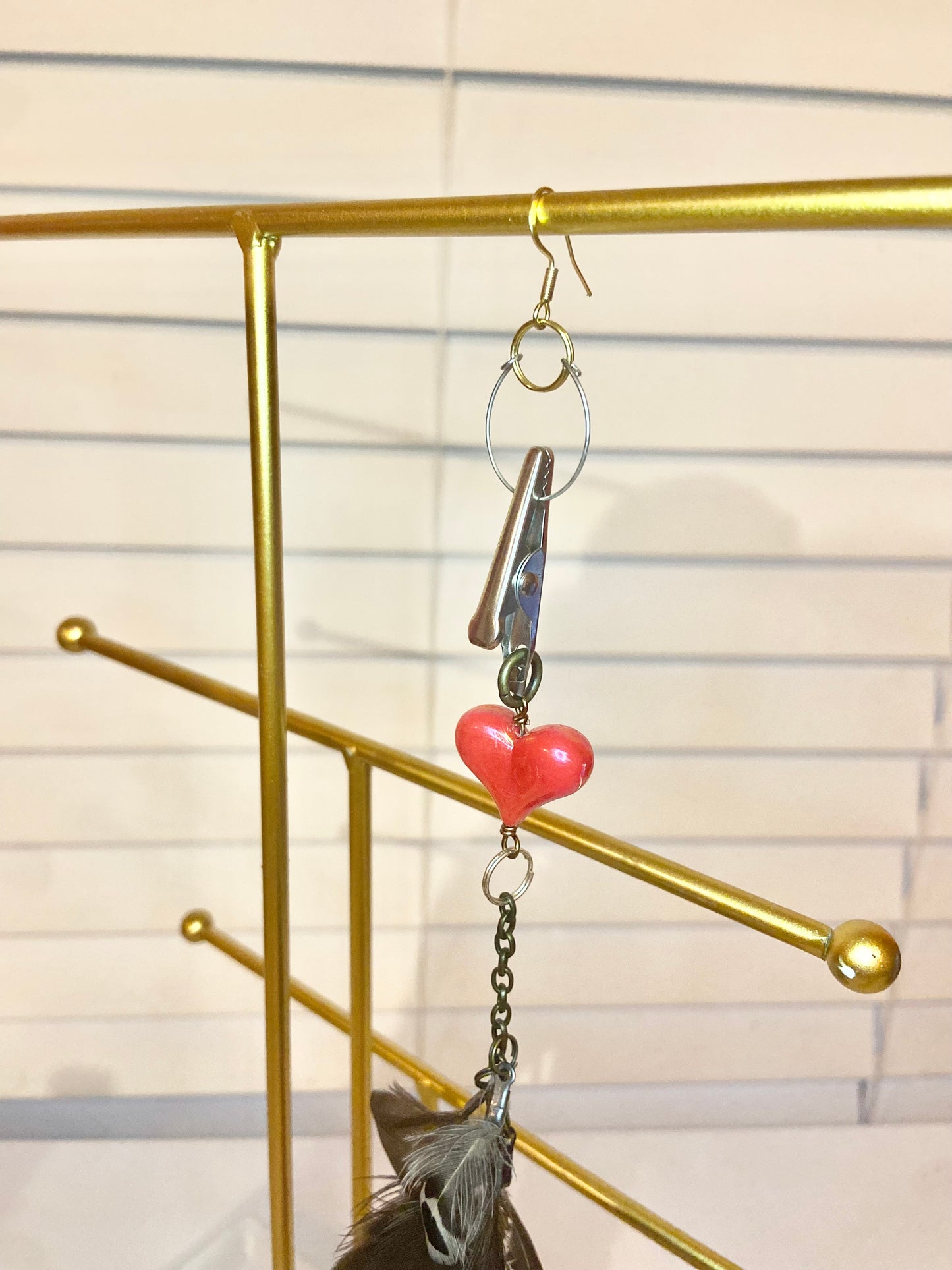 Heart Feather Earring