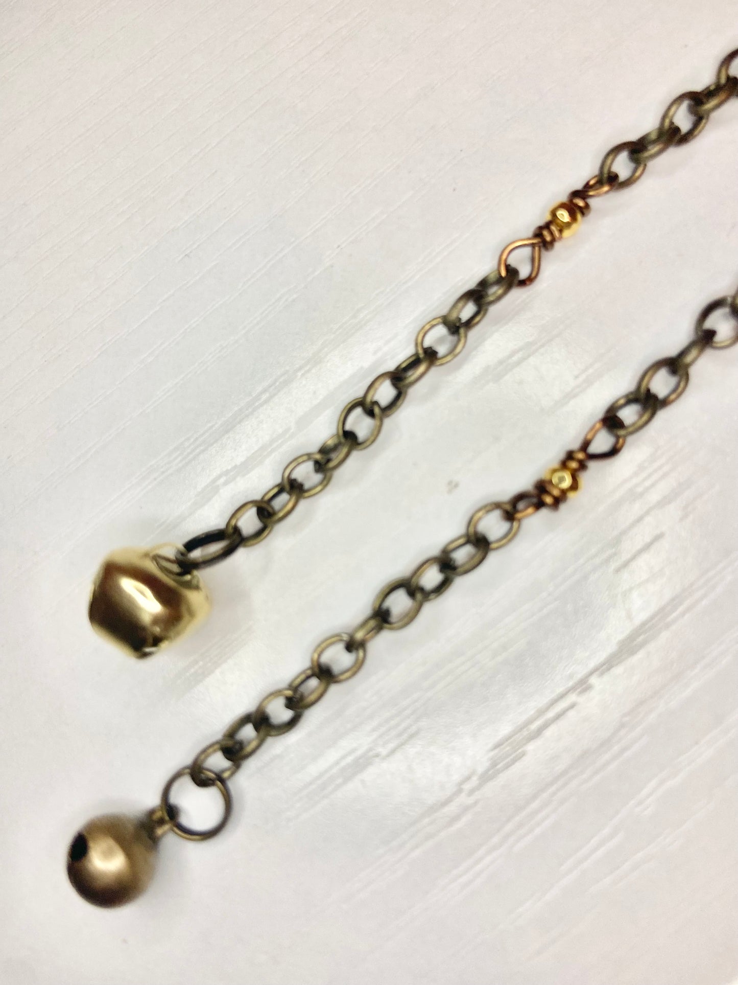 Matching Gold Hematite Anklet and Cat Collar