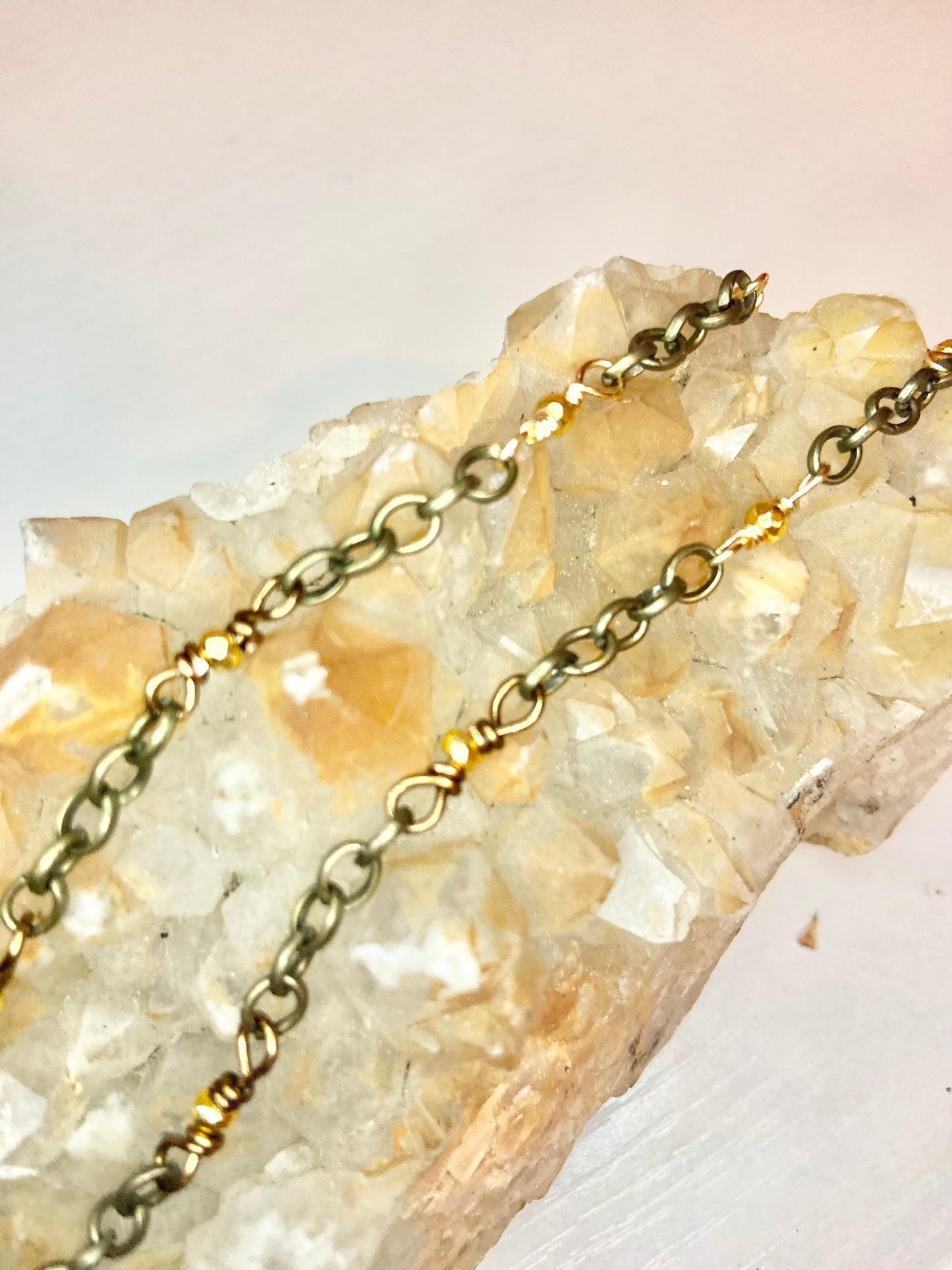 Matching Gold Hematite Anklet and Cat Collar