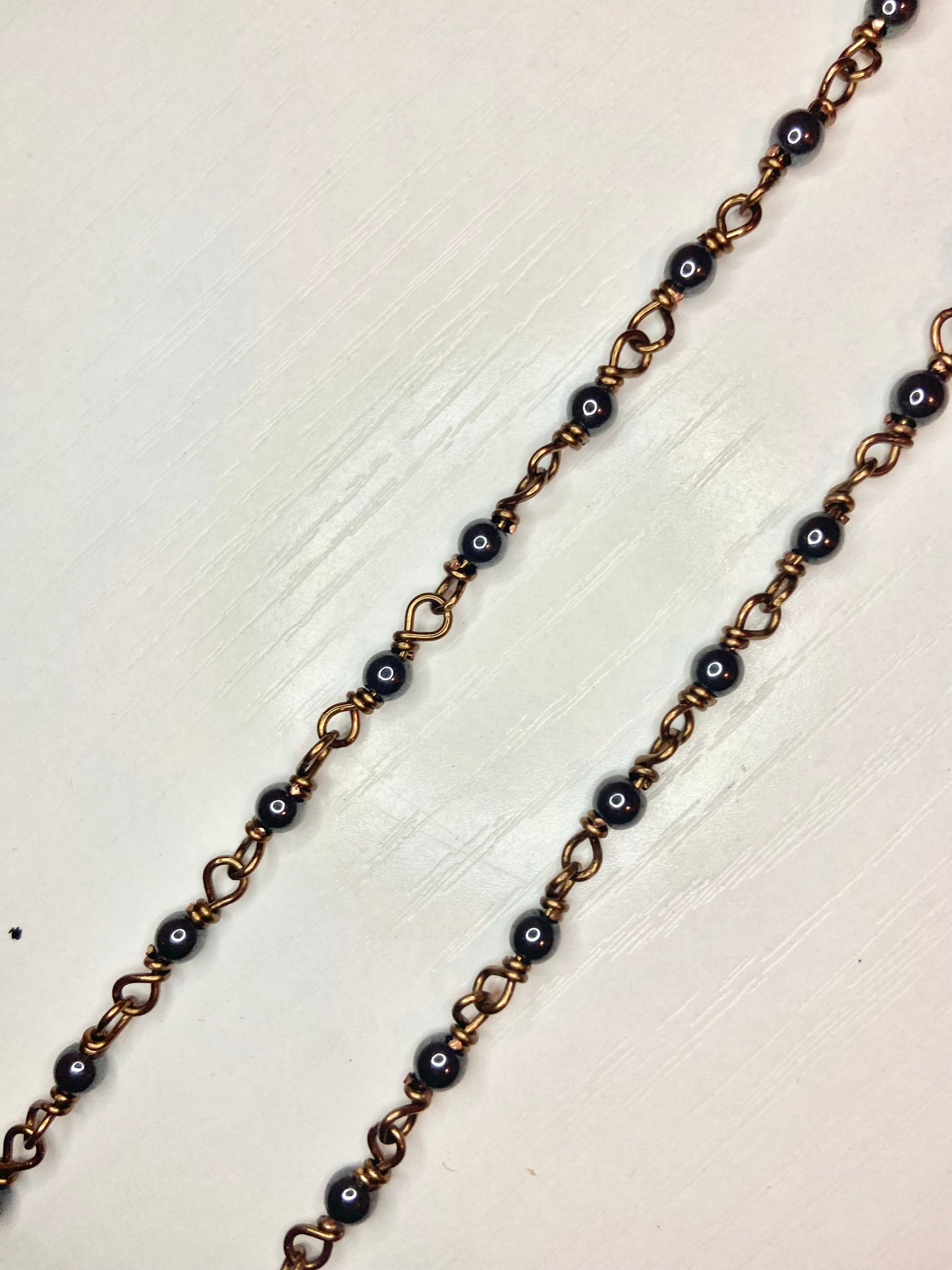 Matching Hematite Anklet and Cat Collar