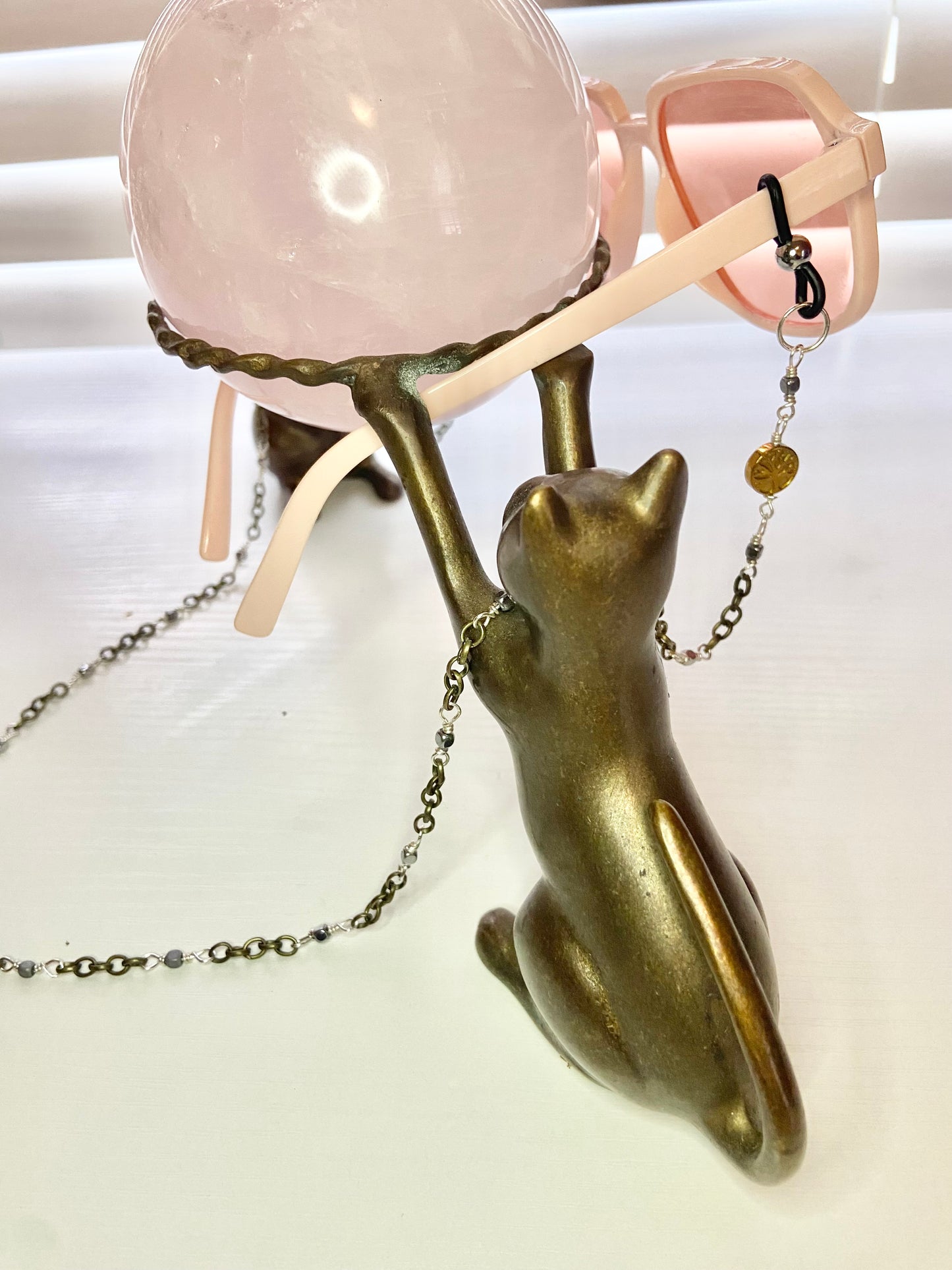 Simple Hematite Tree of Life Lanyard