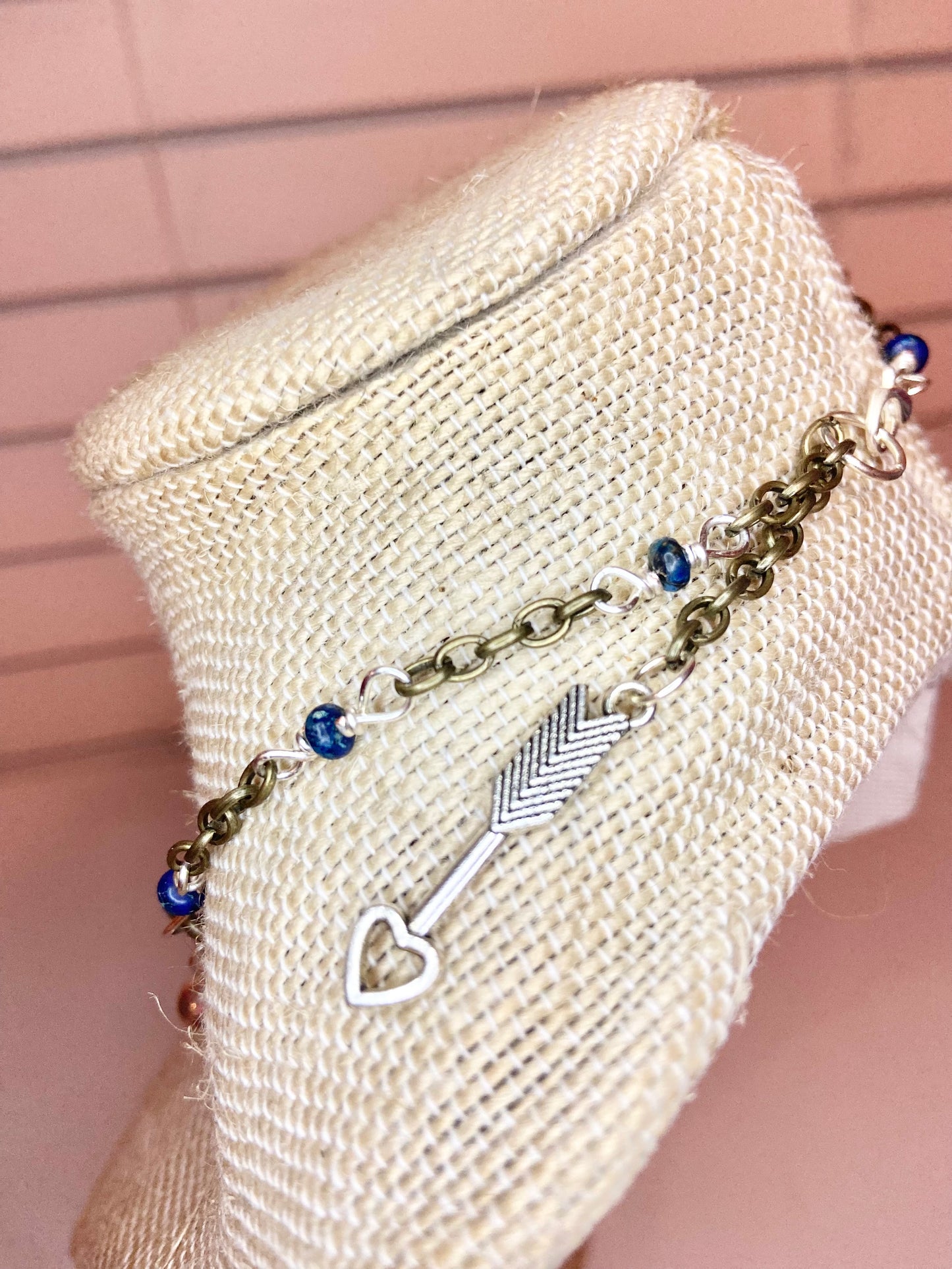 Lapis Lazuli and Silver Charm Choker