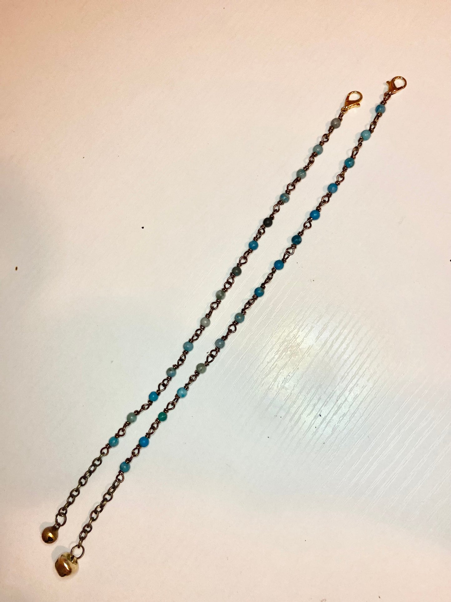 Matching Turquoise Anklet and Cat Collar