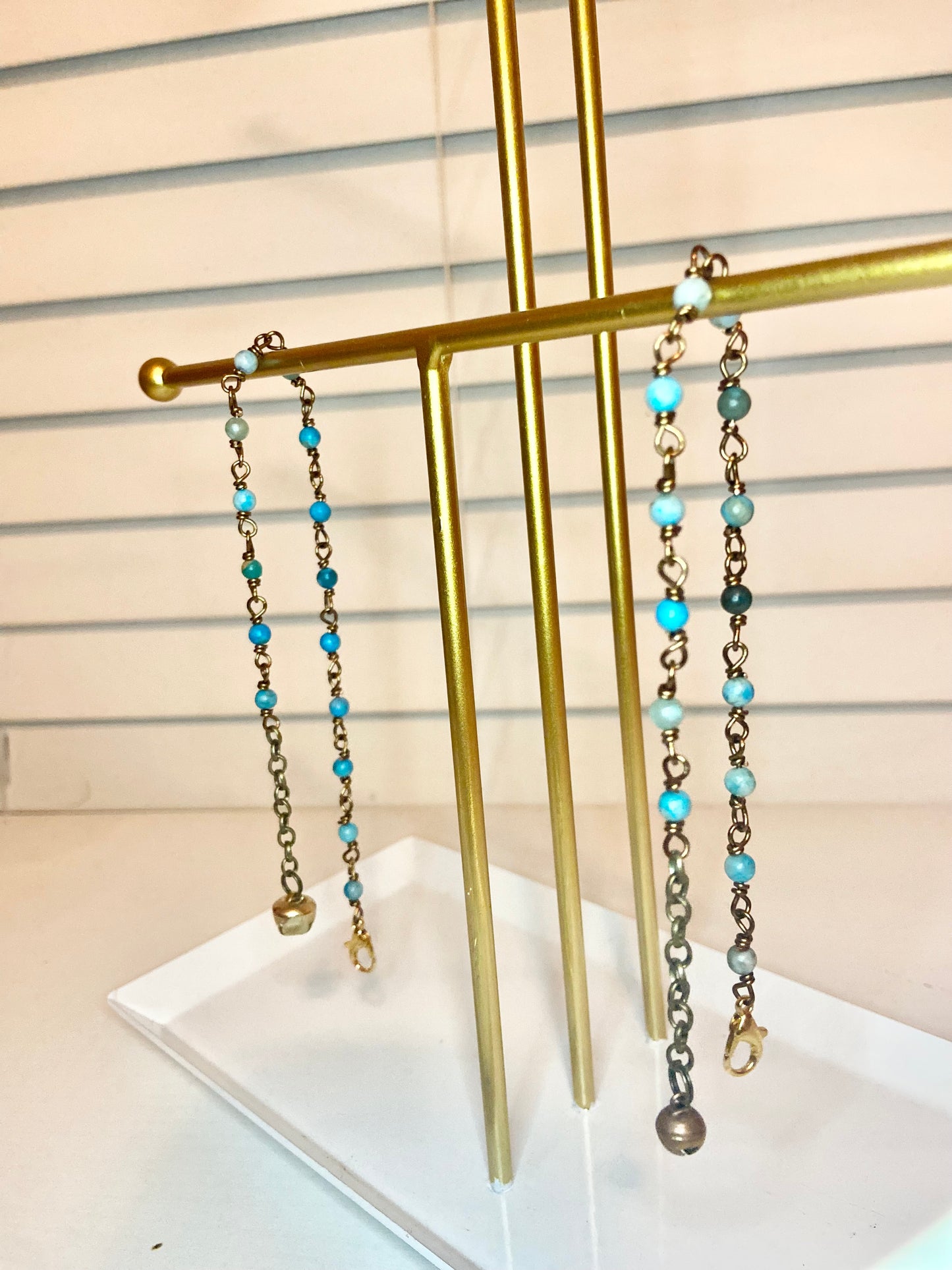 Matching Turquoise Anklet and Cat Collar