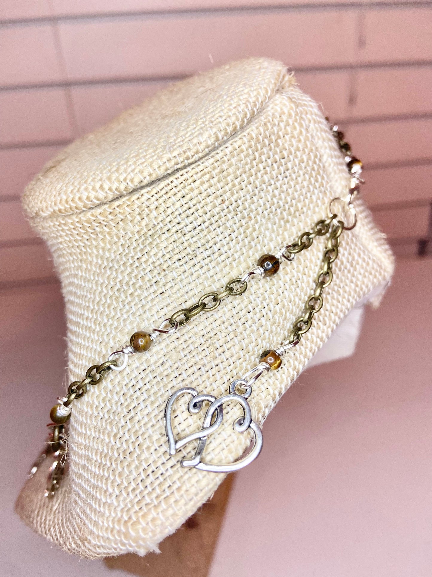 Tiger Eye Charm Choker