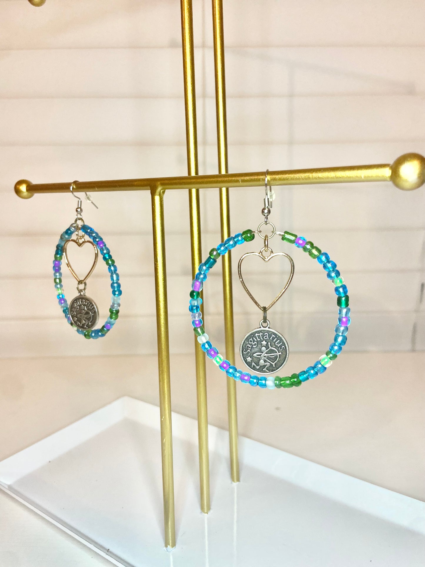 Cool Colored Sagitareous Earrings