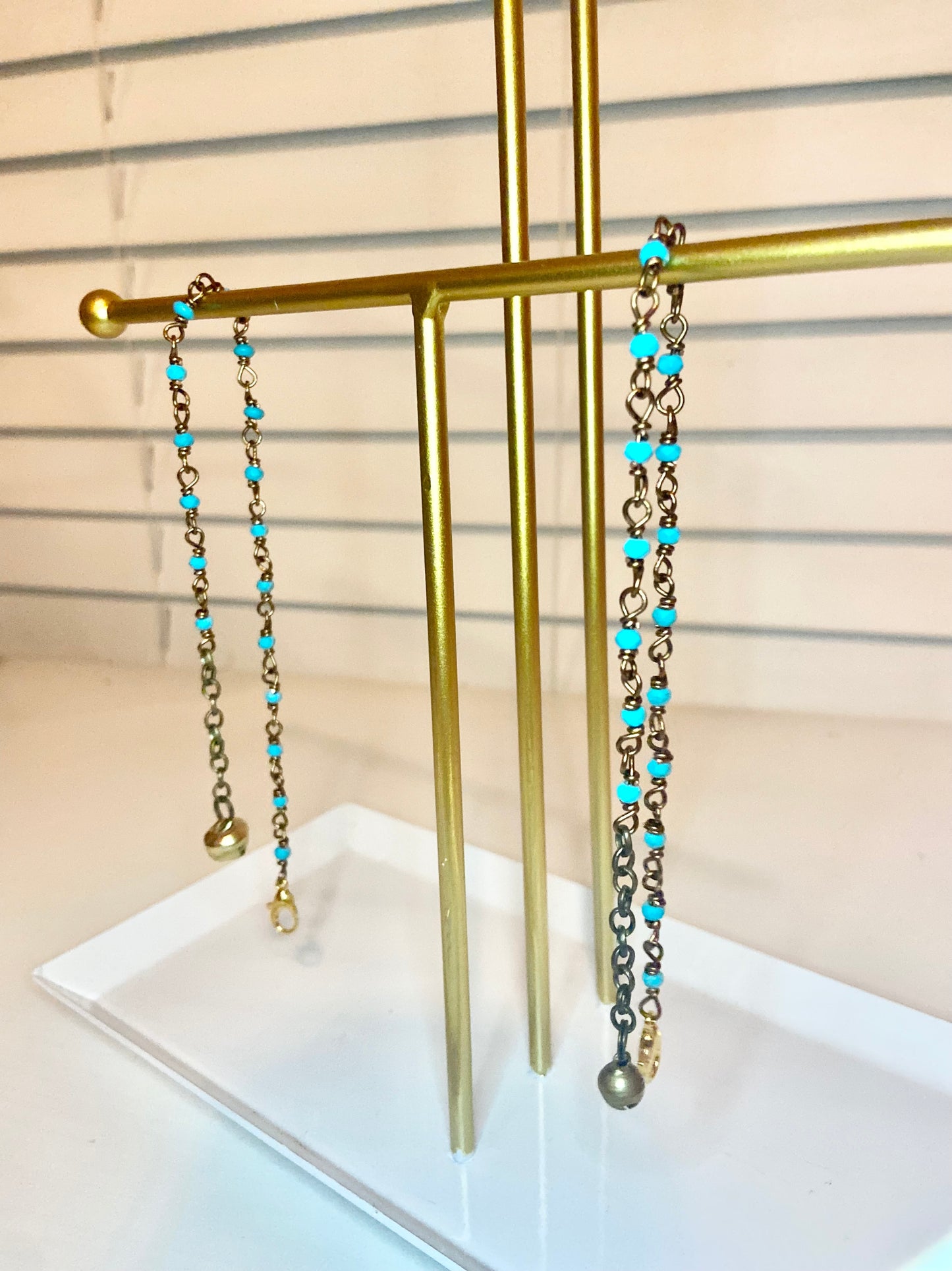 Matching Turquoise Anklet and Cat Collar