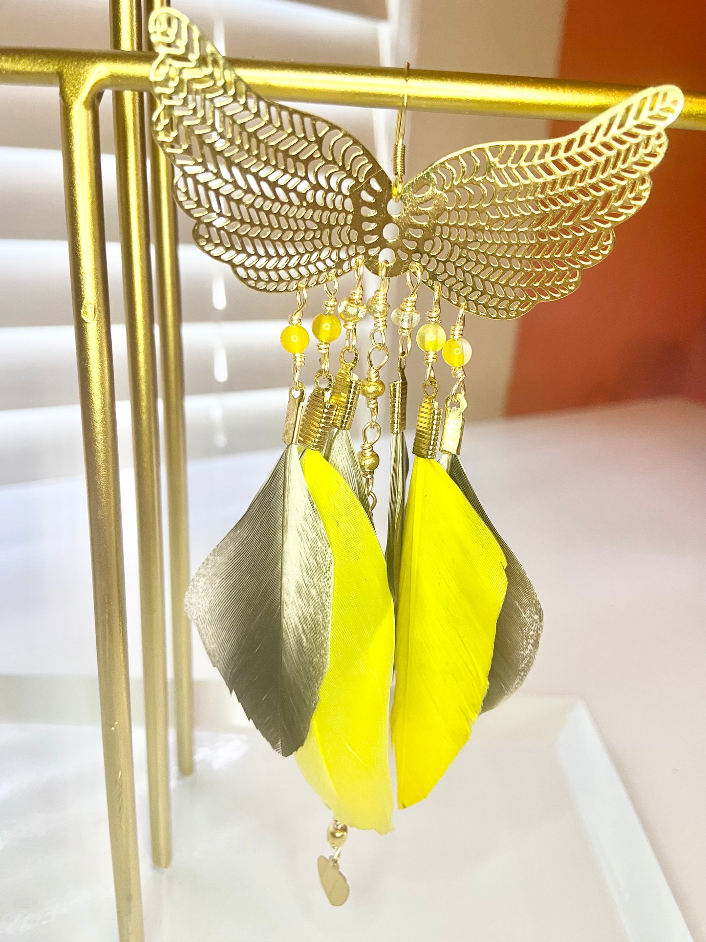 Gold Phoenix Rising Earrings