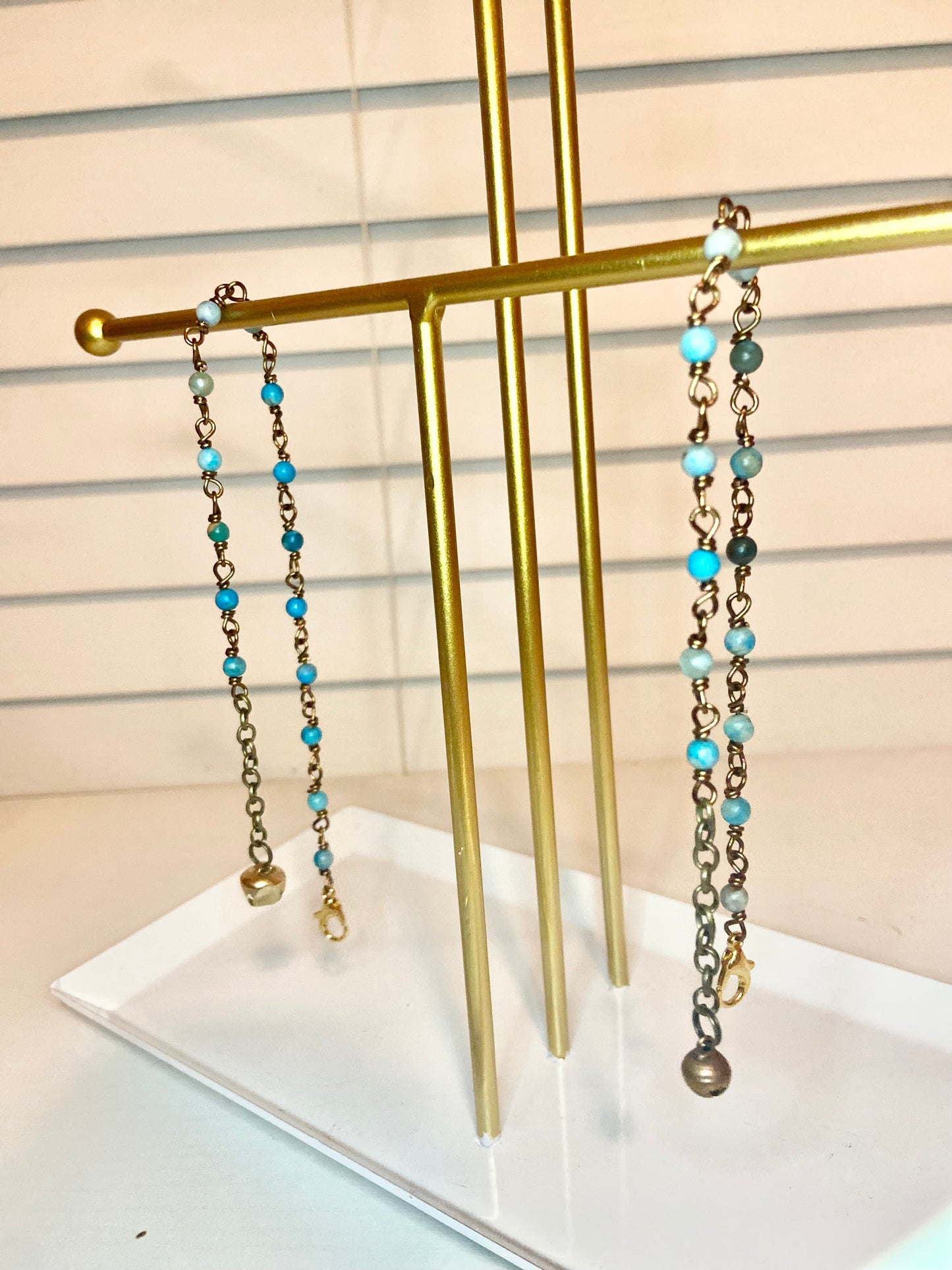 Matching Turquoise Anklet and Cat Collar