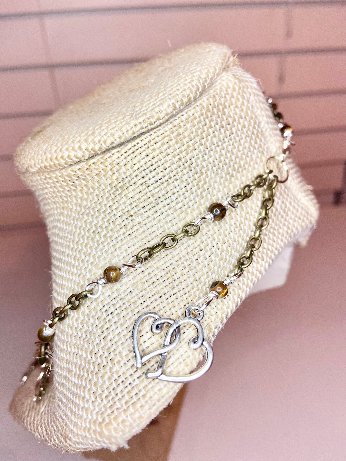 Tiger Eye Charm Choker