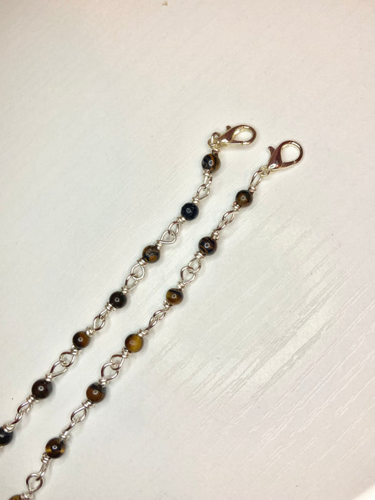Matching Tiger Eye Anklet and Cat Collar