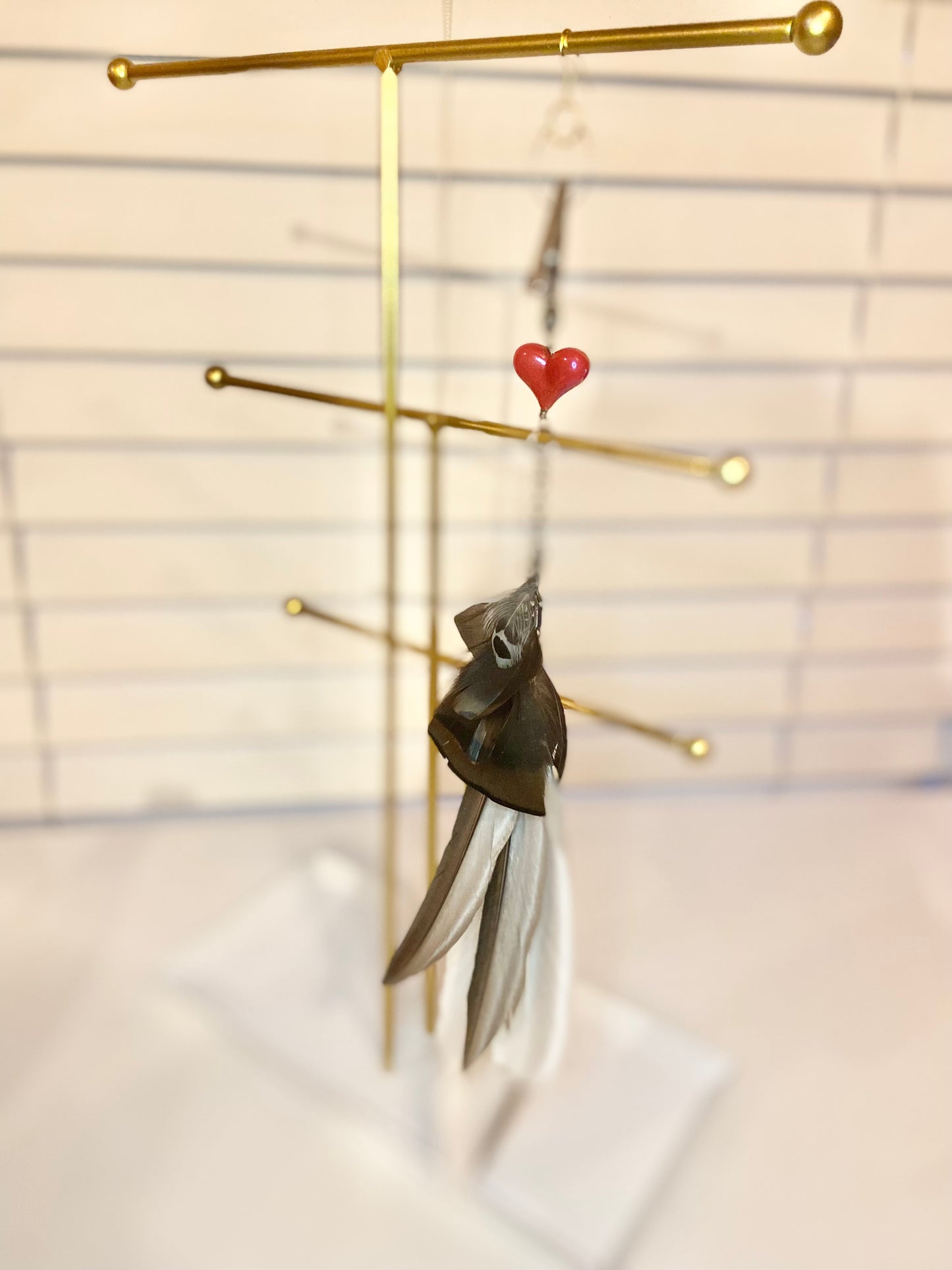 Heart Feather Earring