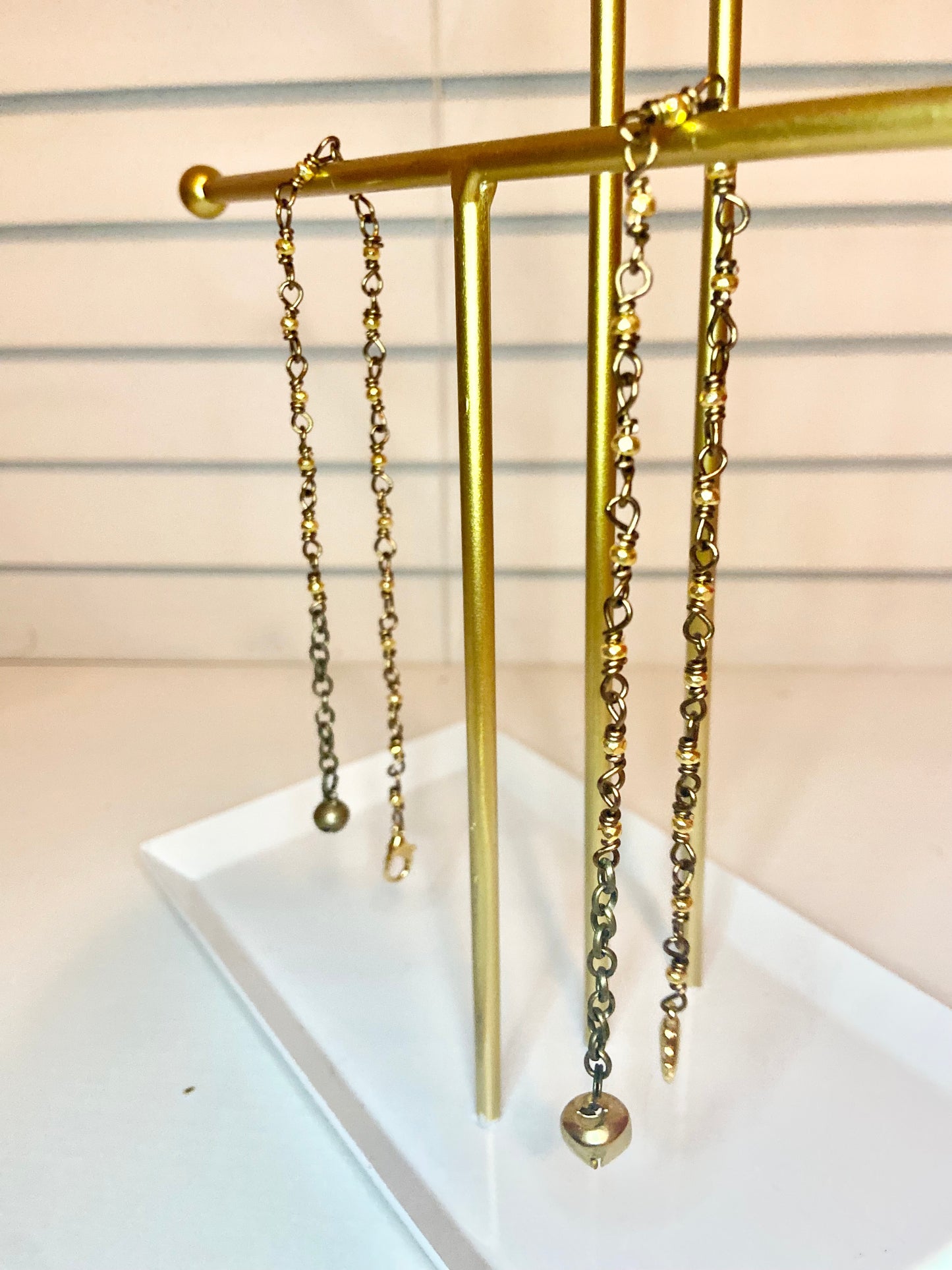 Matching Gold Hematite Anklet and Cat Collar