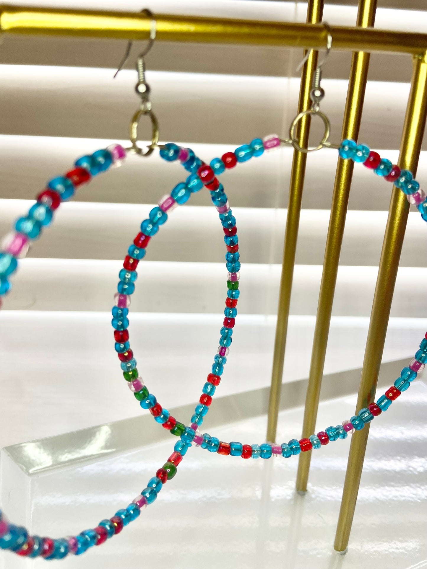 Blue and Colorful Mary Hoops