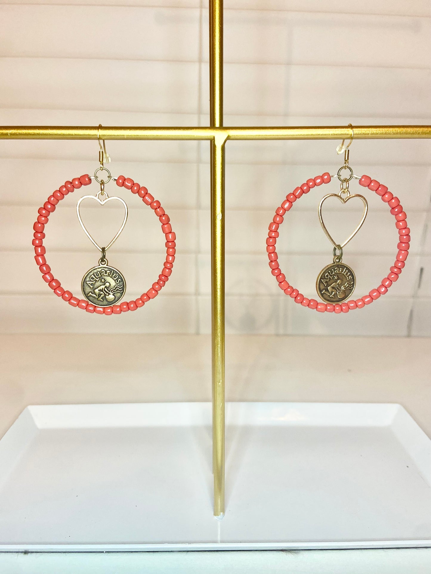 Red Aquarious Earrings