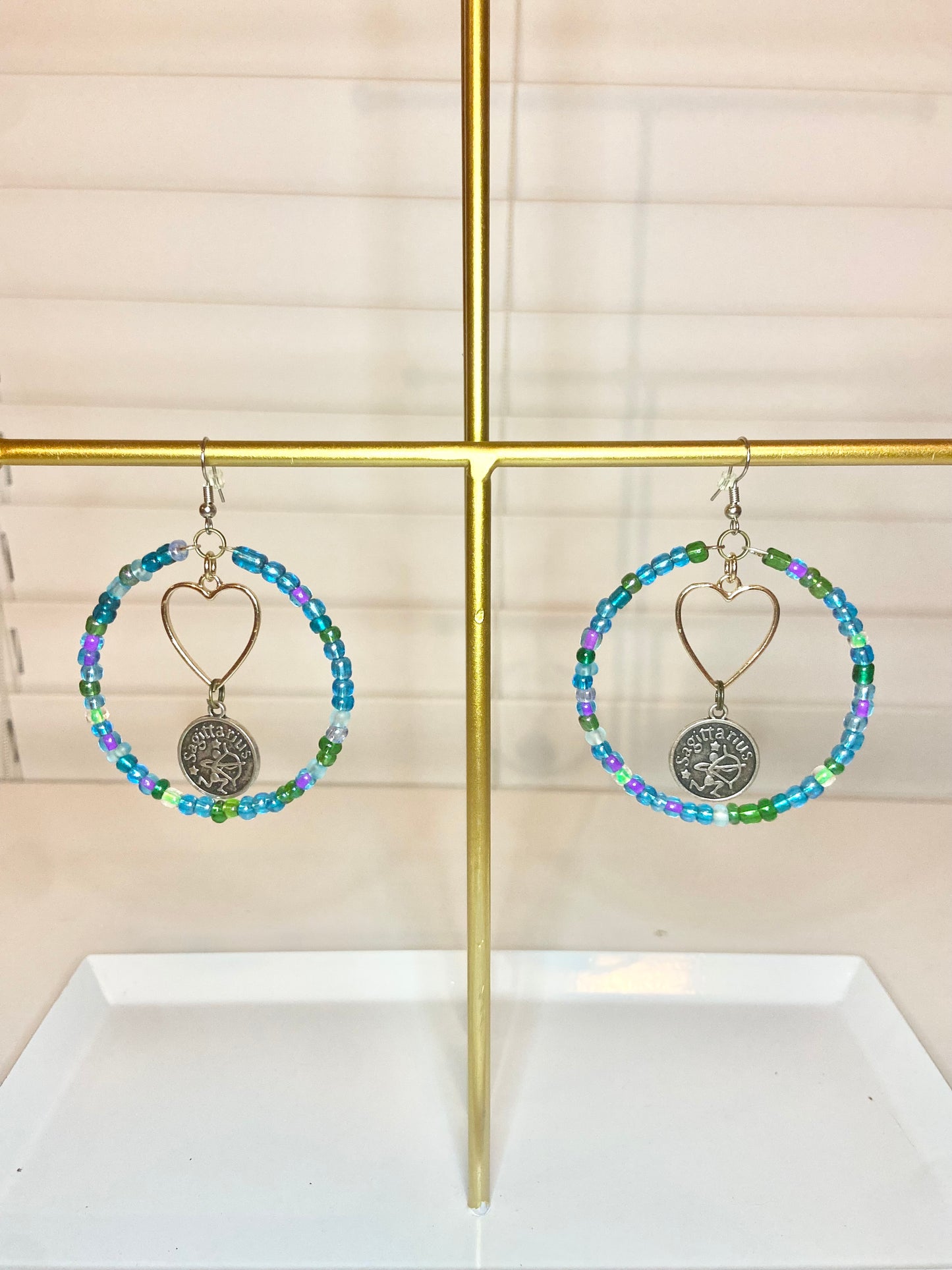 Cool Colored Sagitareous Earrings