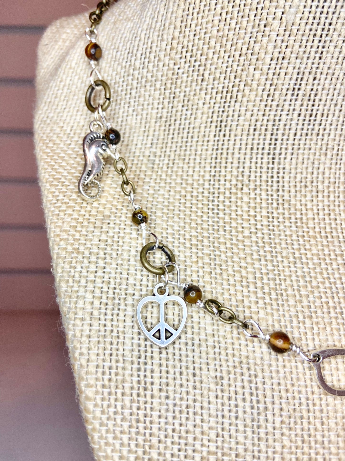 Tiger Eye Charm Choker