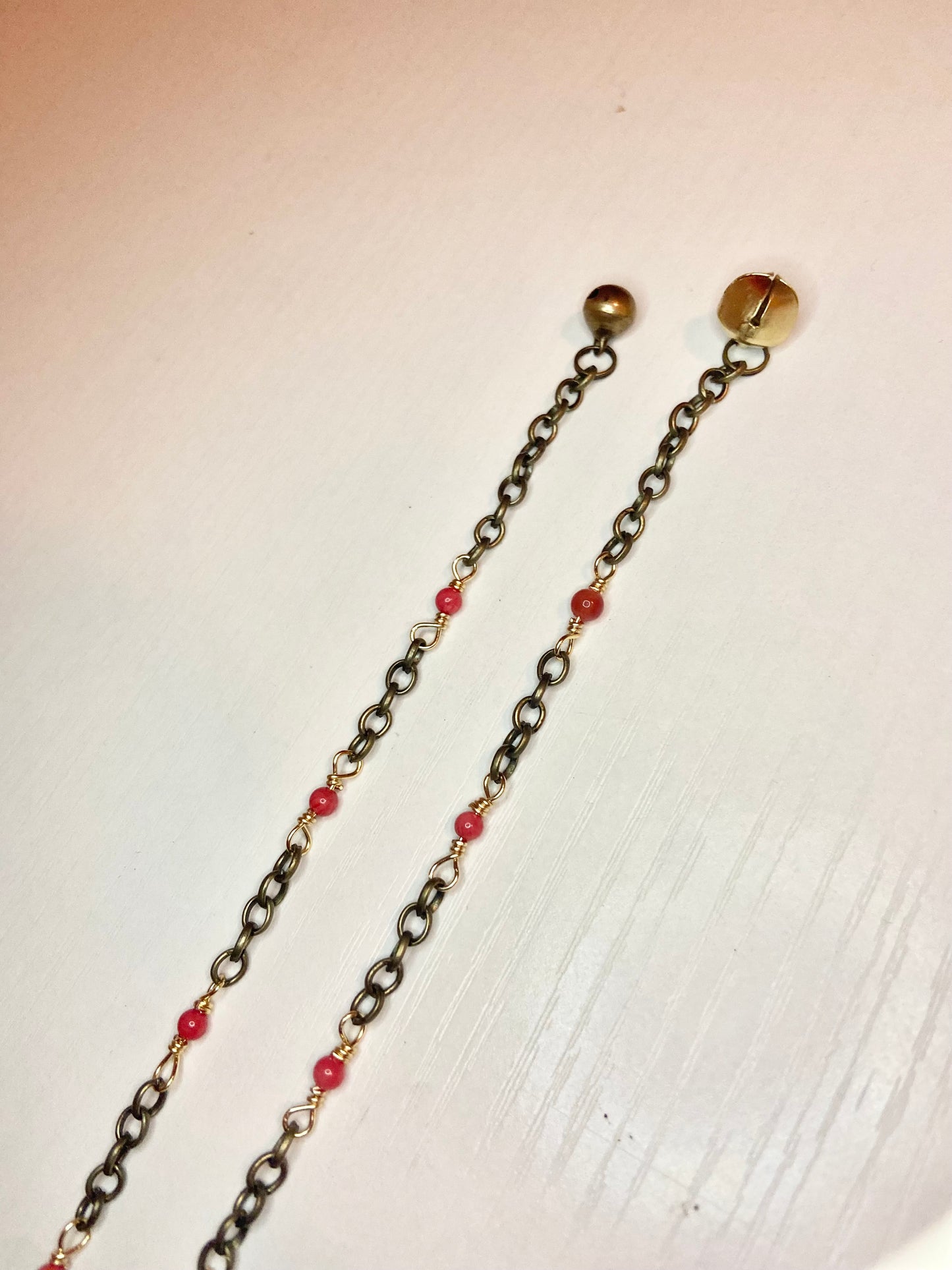 Matching Coral Anklet and Cat Collar