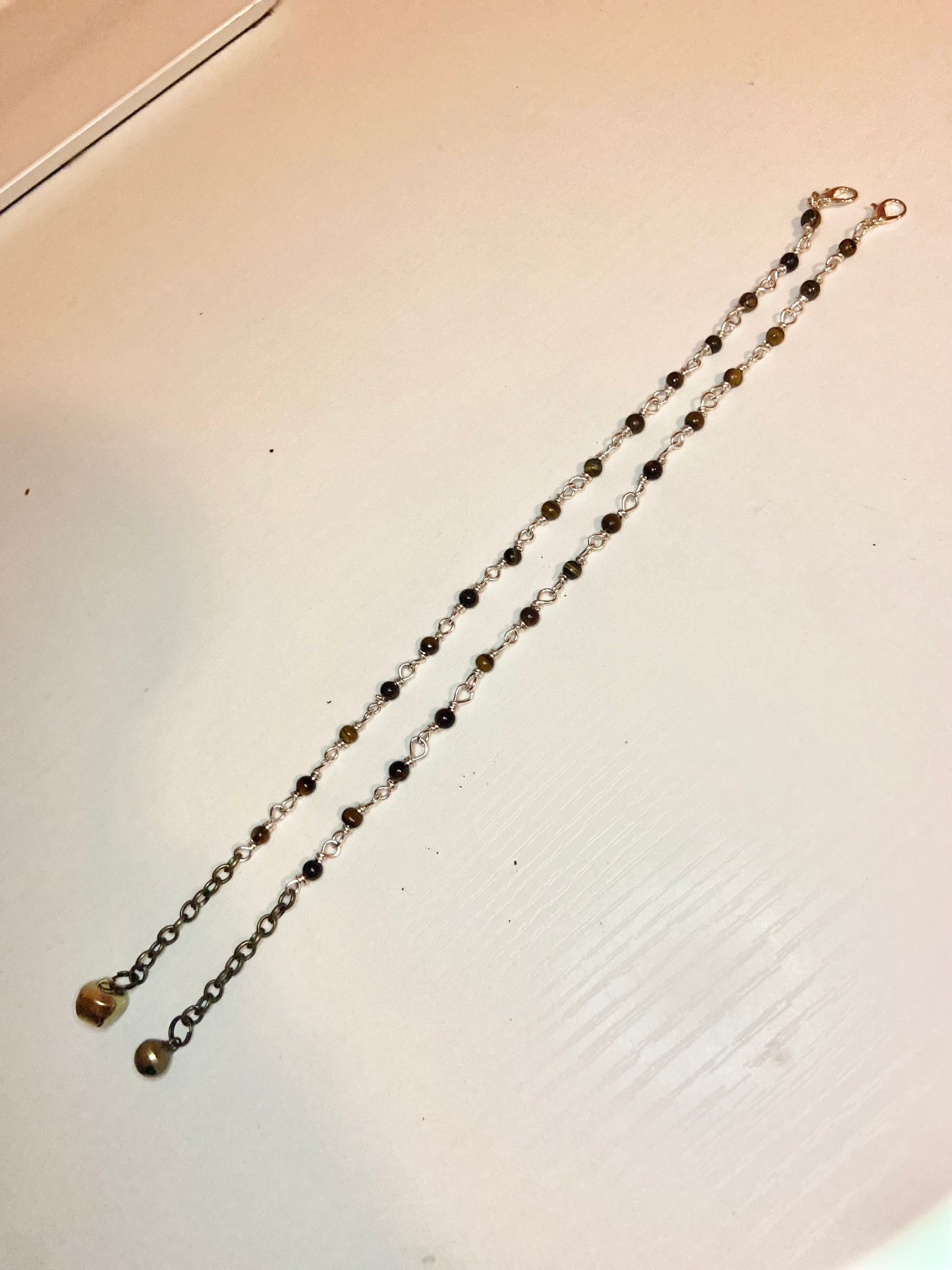 Matching Tiger Eye Anklet and Cat Collar