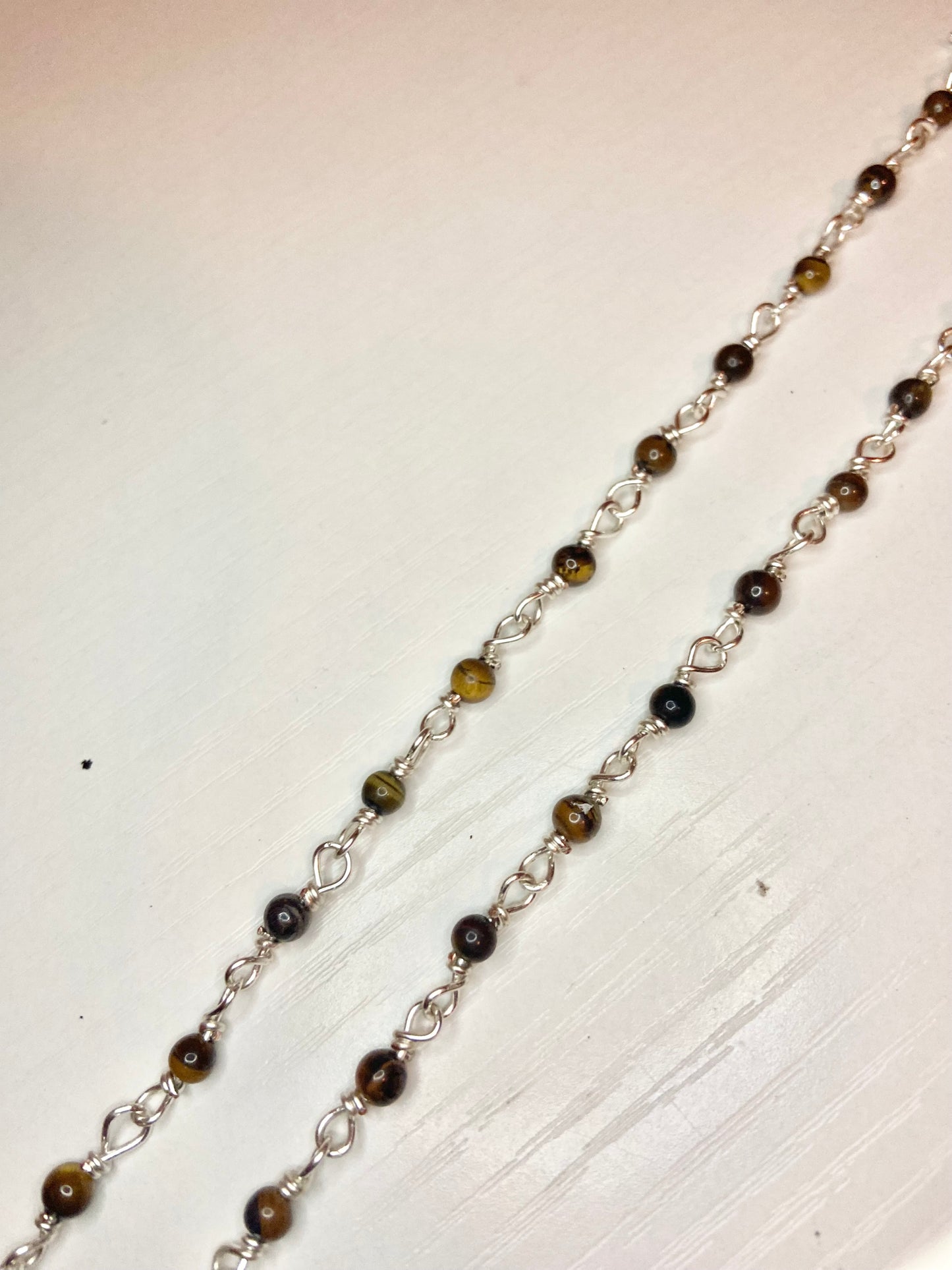 Matching Tiger Eye Anklet and Cat Collar
