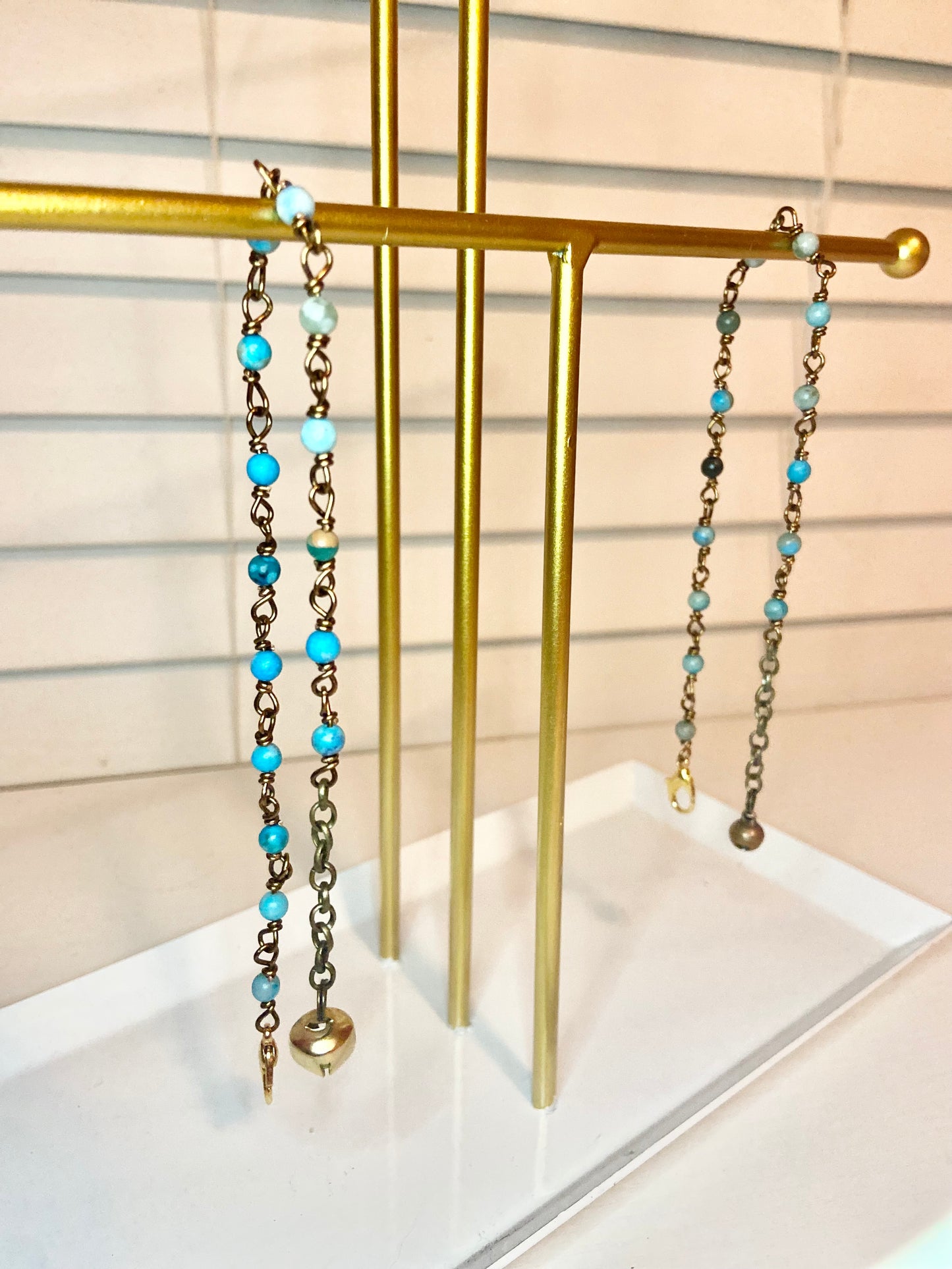 Matching Turquoise Anklet and Cat Collar