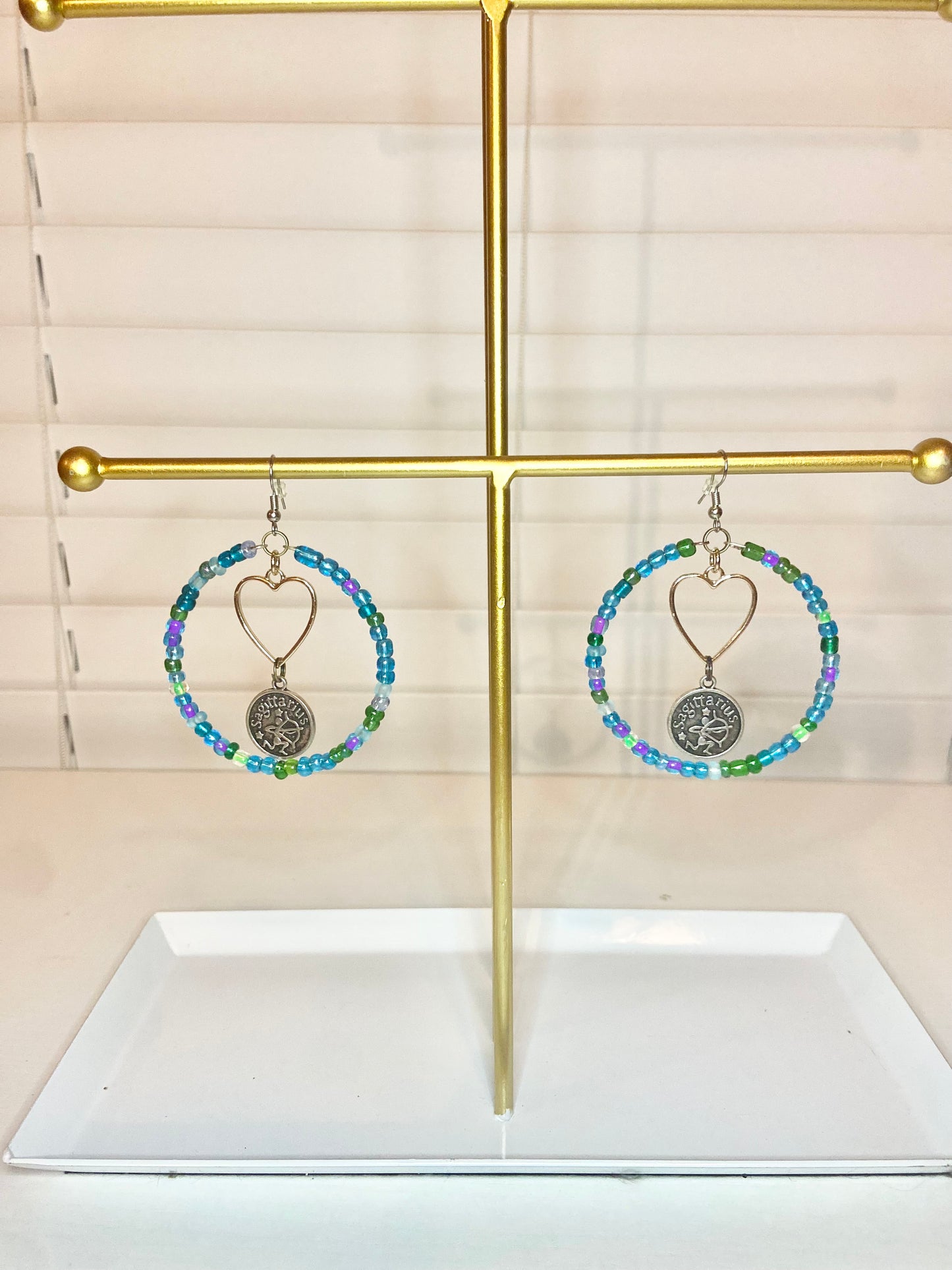 Cool Colored Sagitareous Earrings