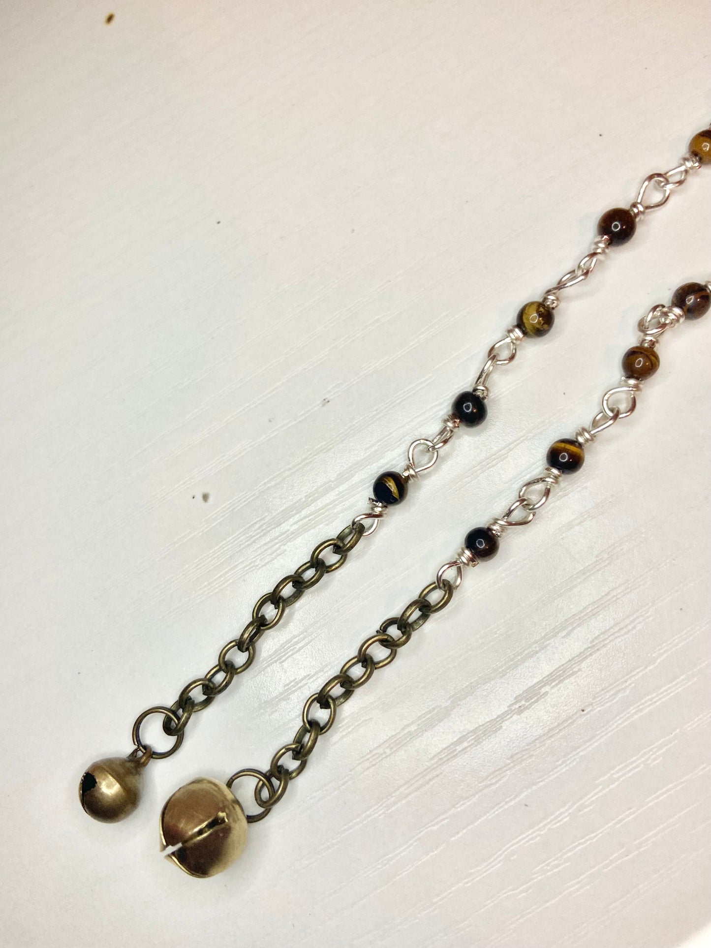 Matching Tiger Eye Anklet and Cat Collar