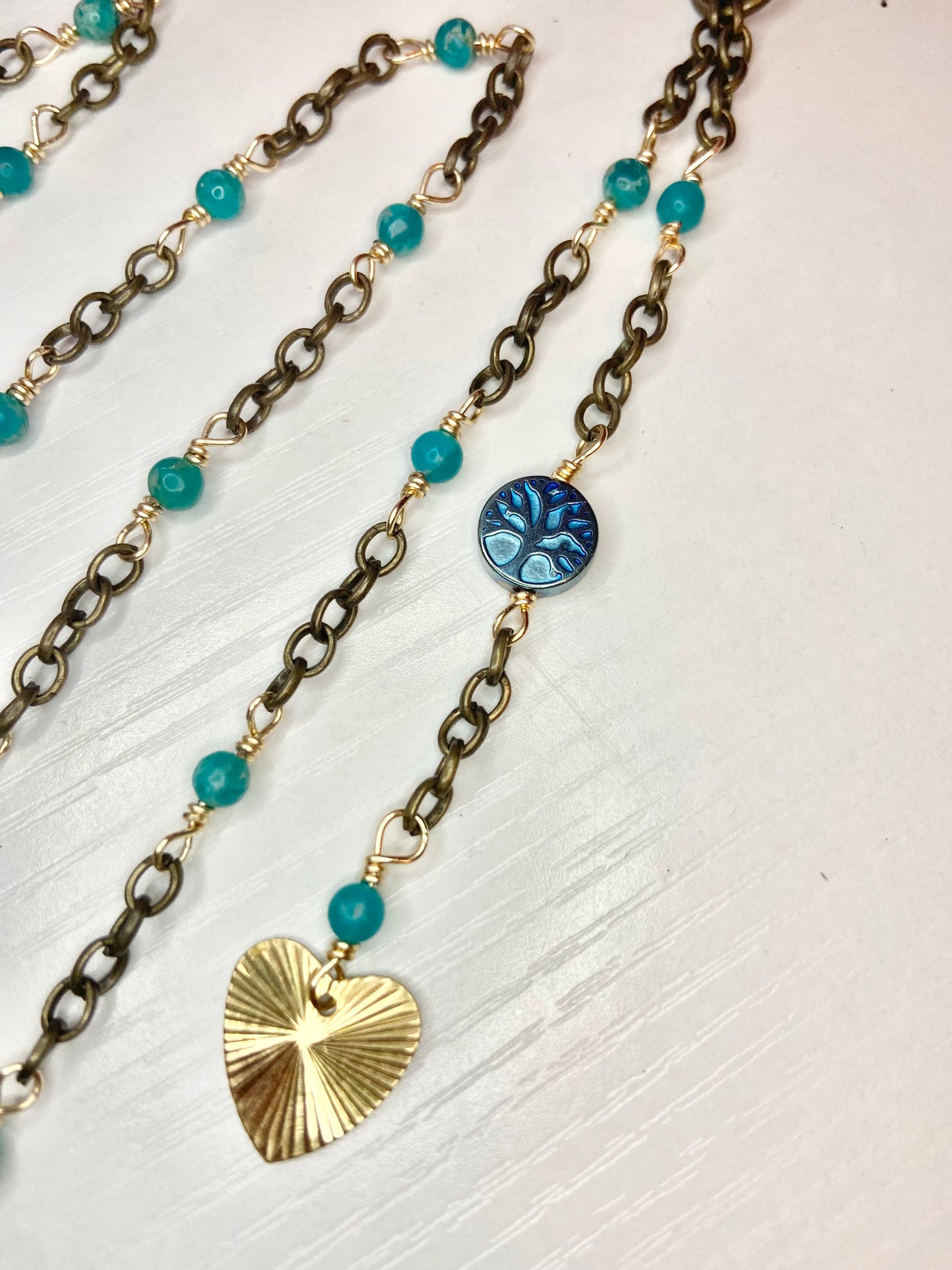 Turquoise Tree of Life Lanyard