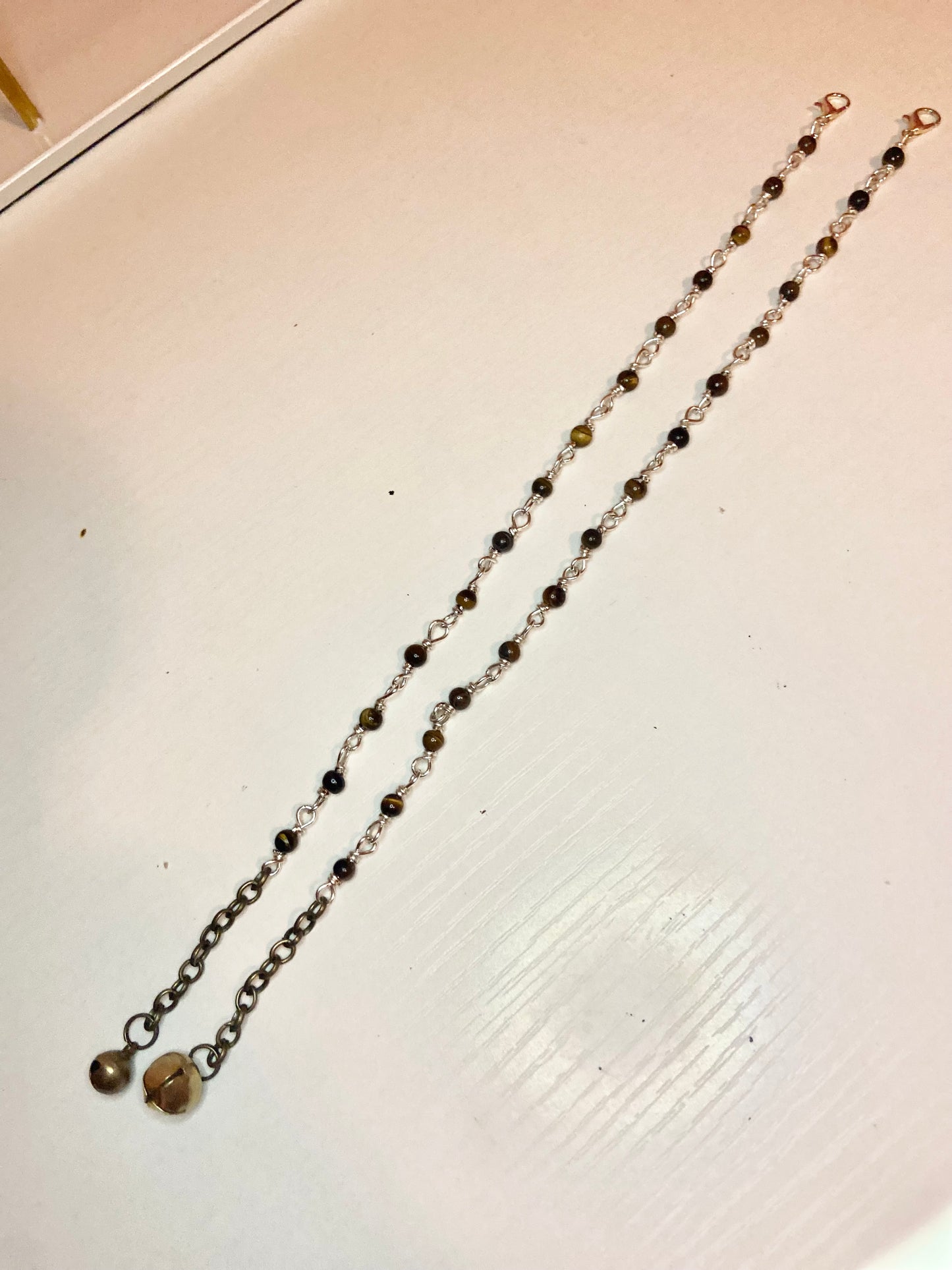 Matching Tiger Eye Anklet and Cat Collar