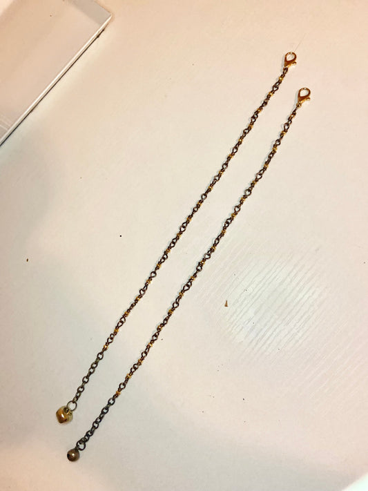 Matching Gold Hematite Anklet and Cat Collar