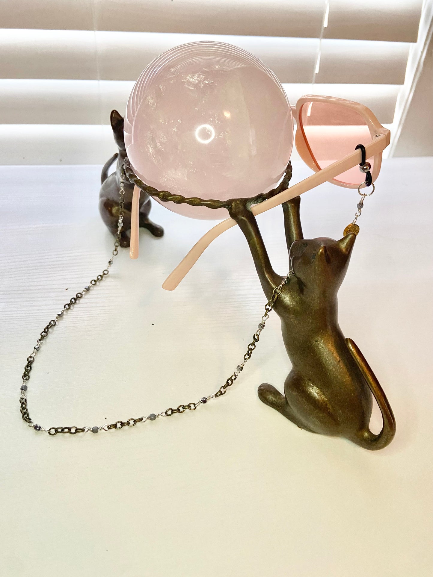 Simple Hematite Tree of Life Lanyard