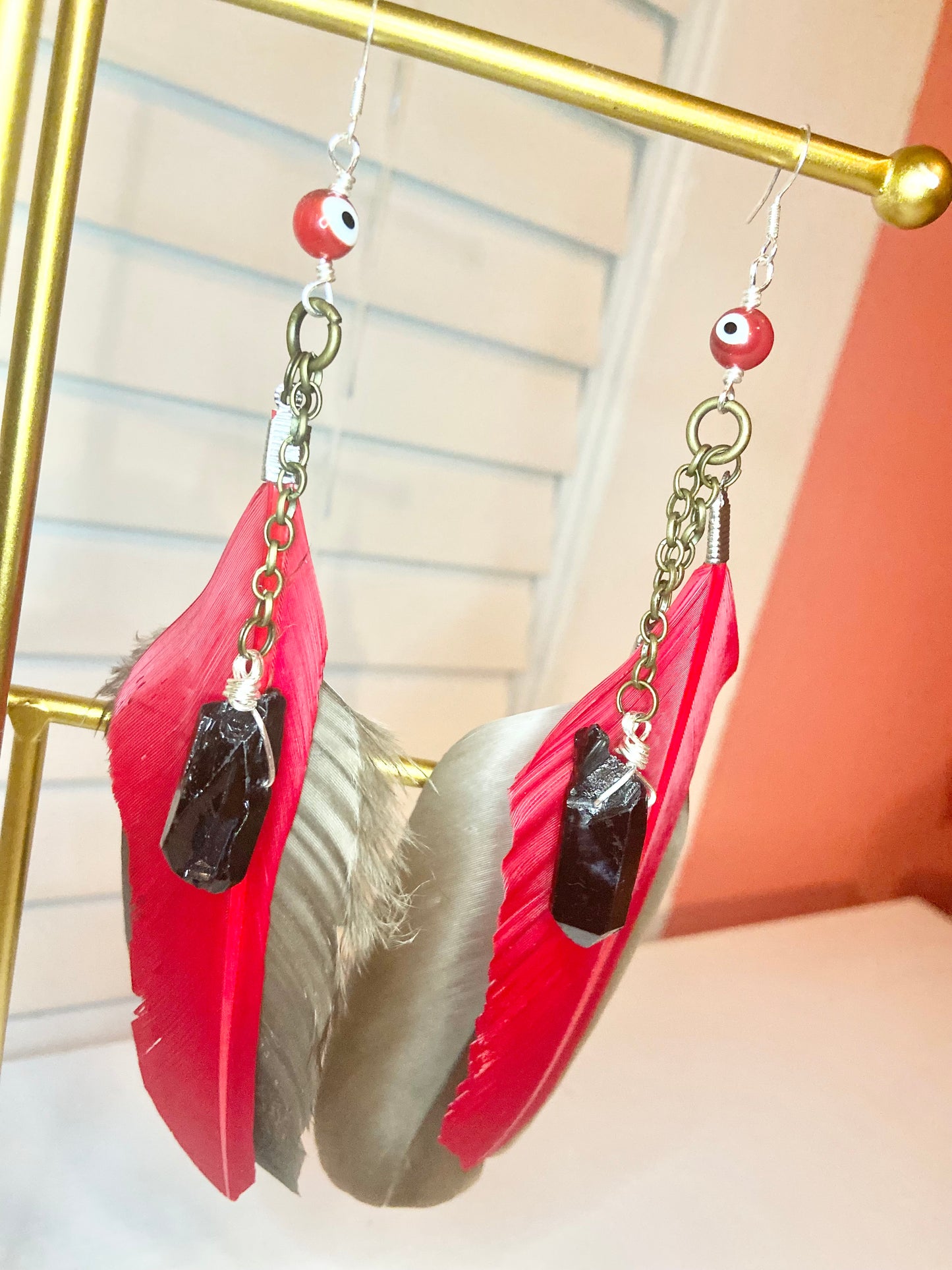 Red Evil Eye Earrings