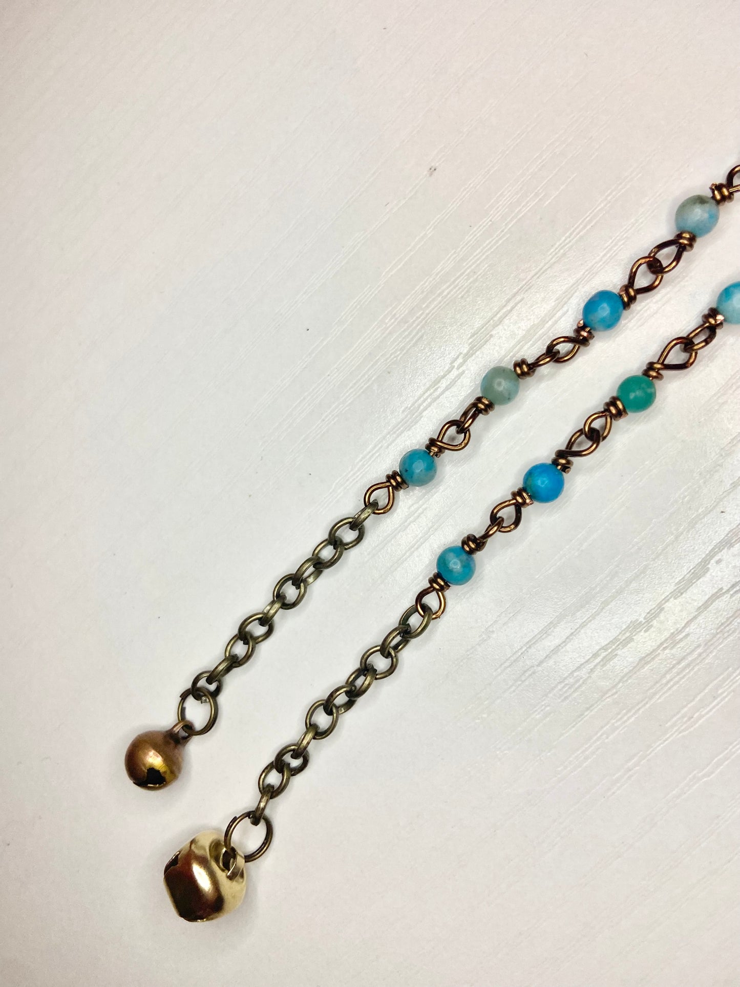 Matching Turquoise Anklet and Cat Collar