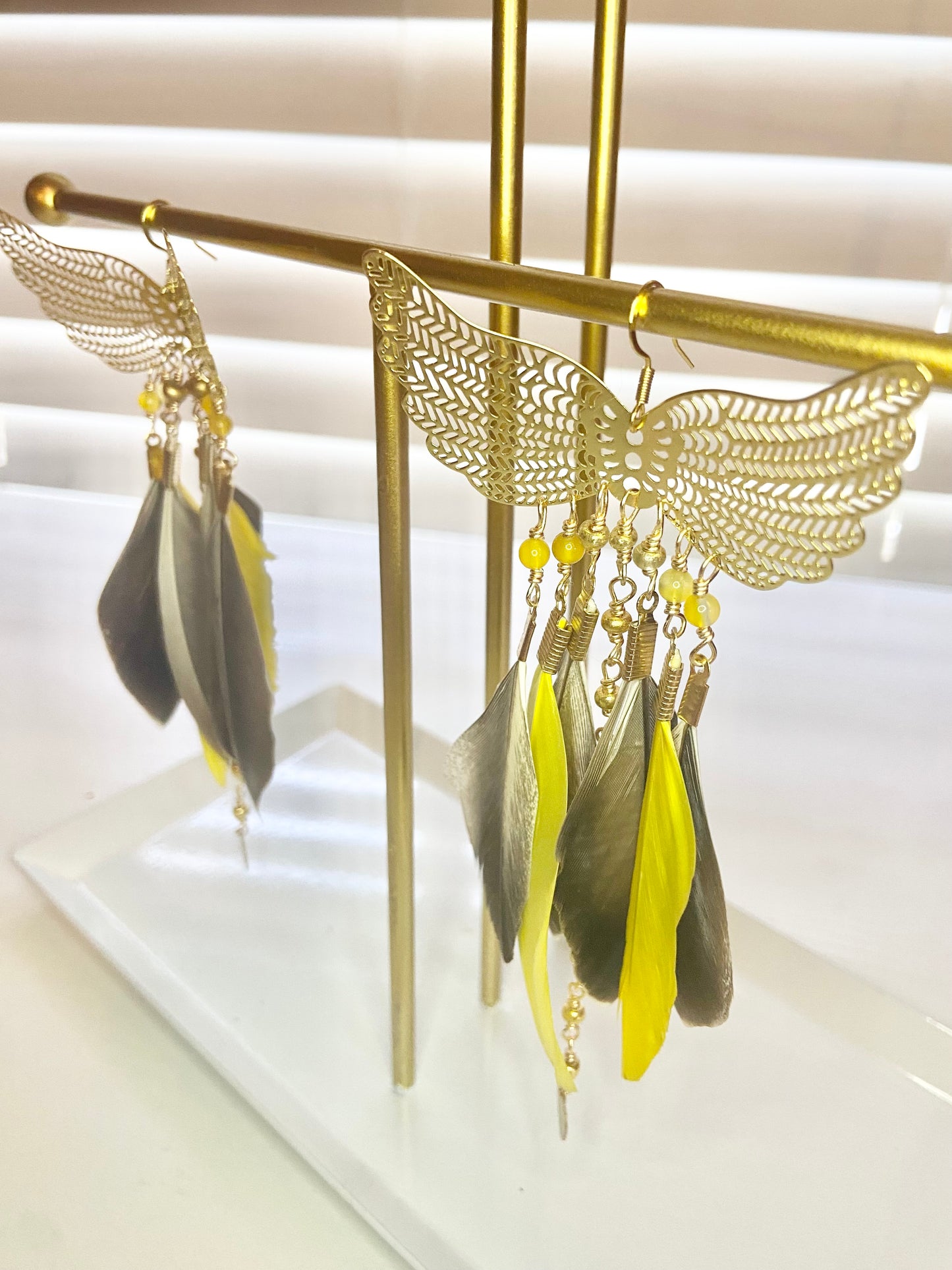 Gold Phoenix Rising Earrings