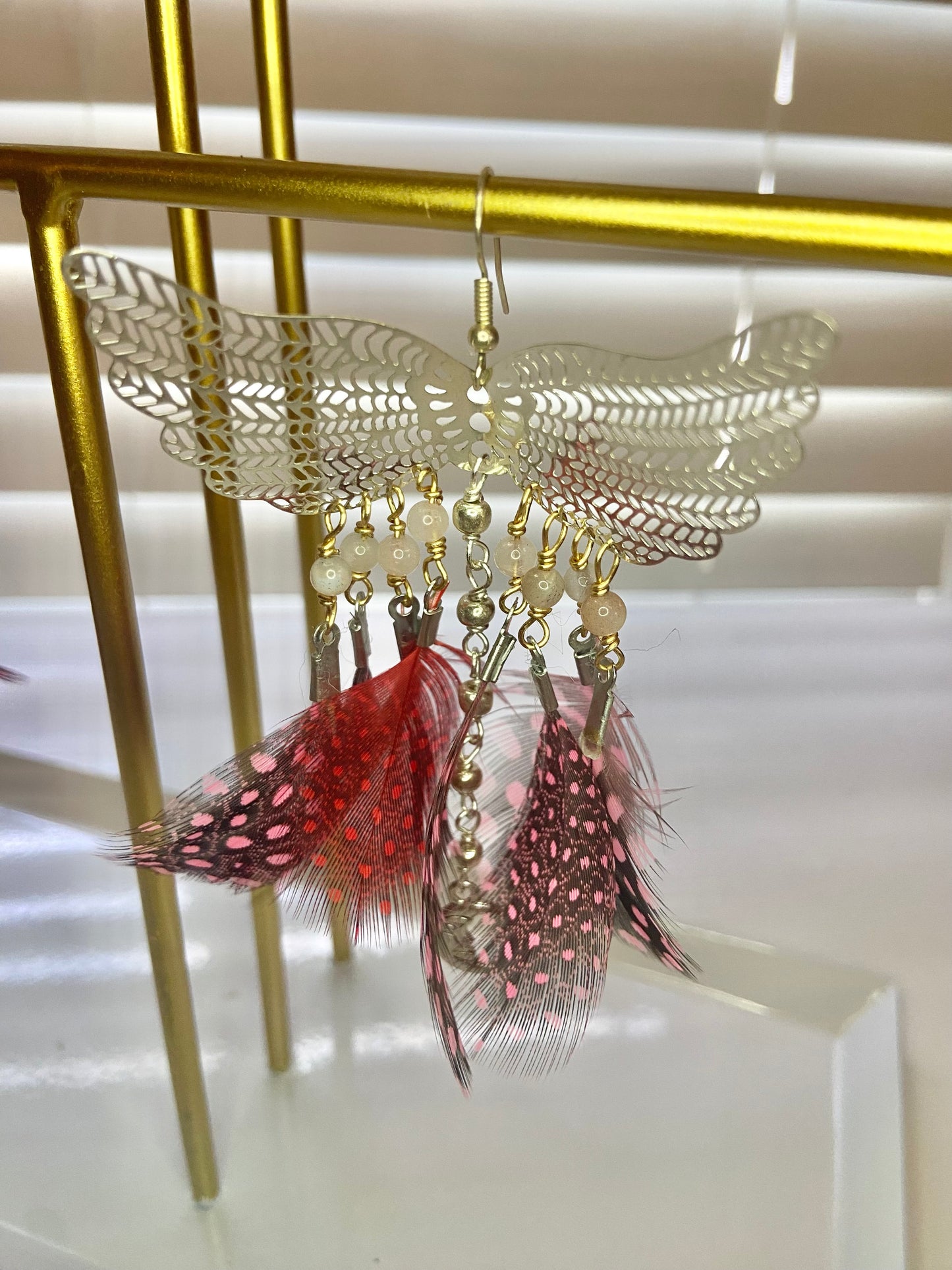 Pink Phoenix Rising Earrings