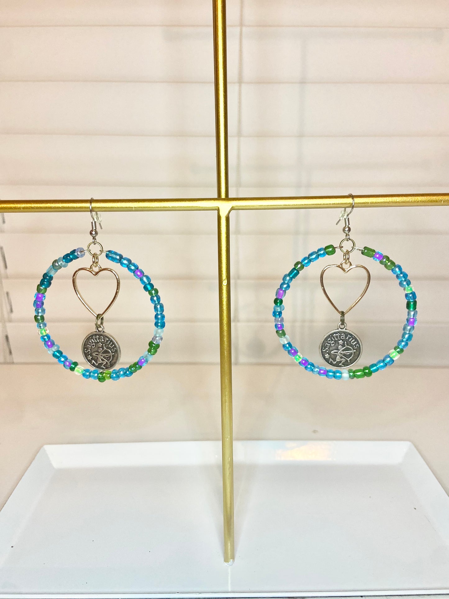 Cool Colored Sagitareous Earrings