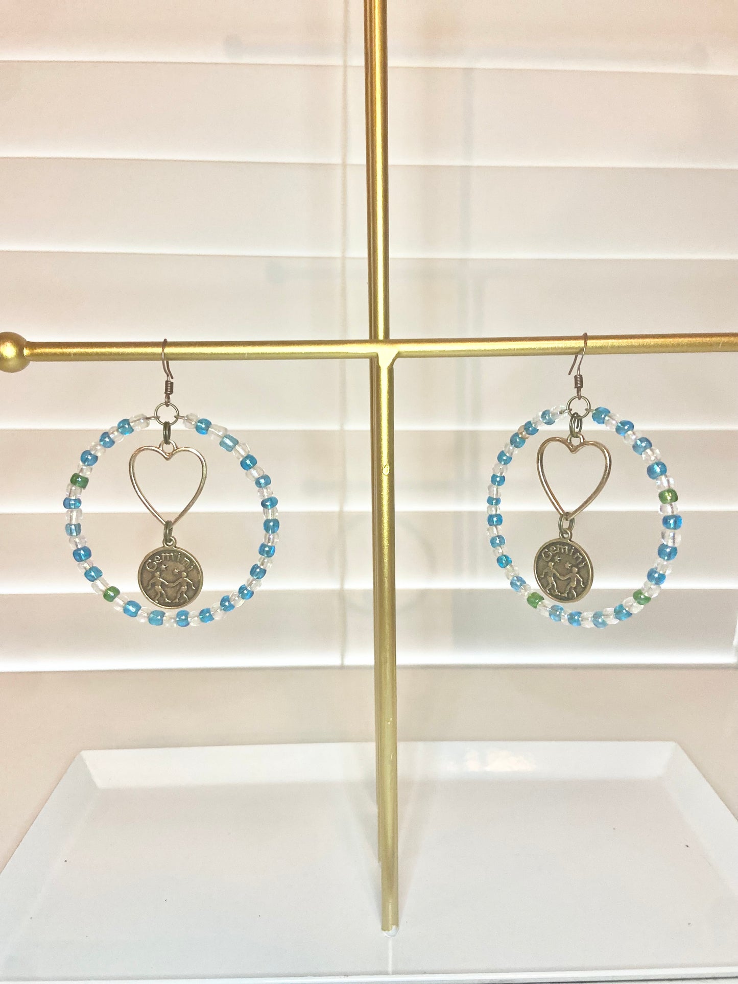 Blue and White Gemini Hoop