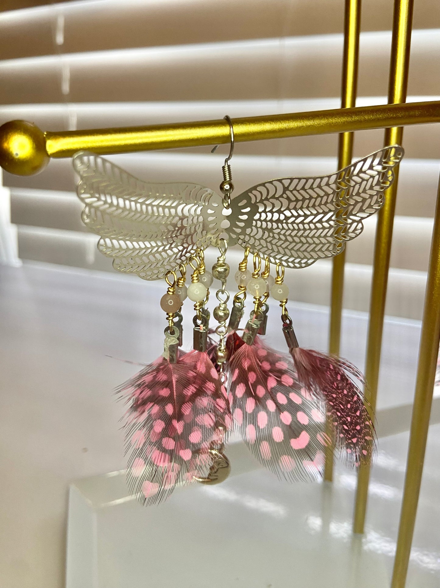 Pink Phoenix Rising Earrings