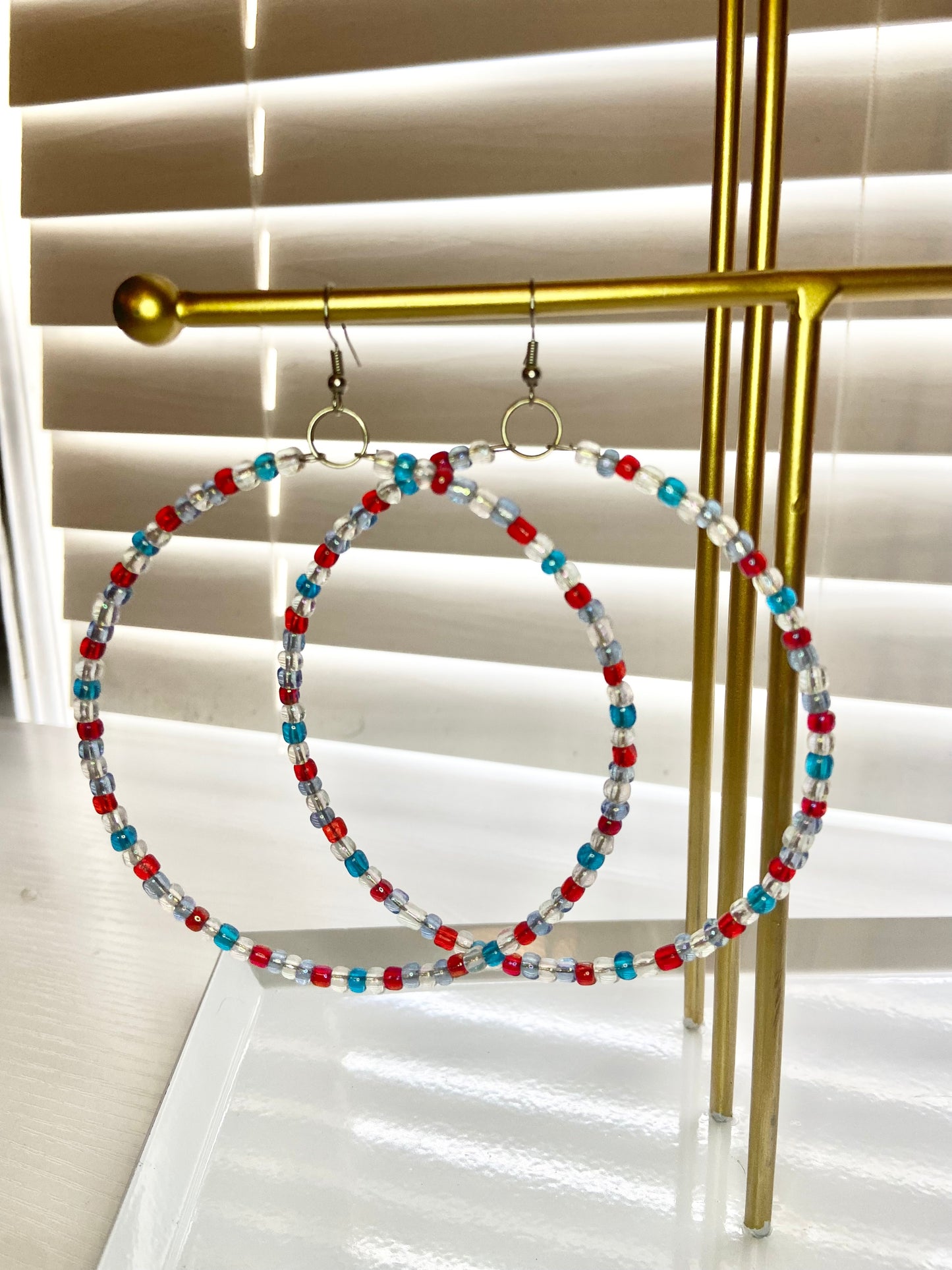 Red, White and Blue Mary Hoops