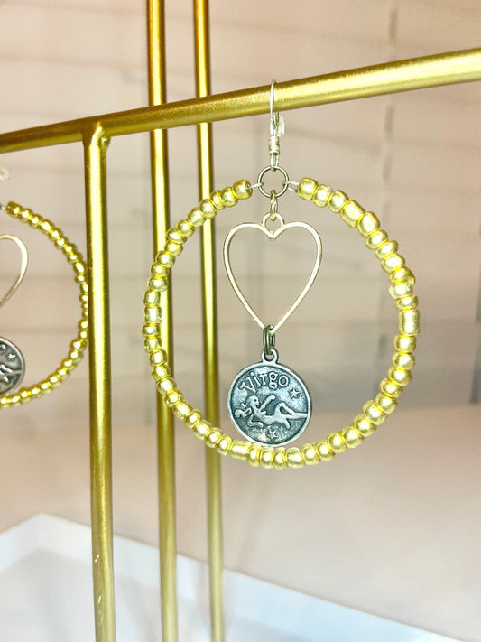 Gold Virgo Hoop