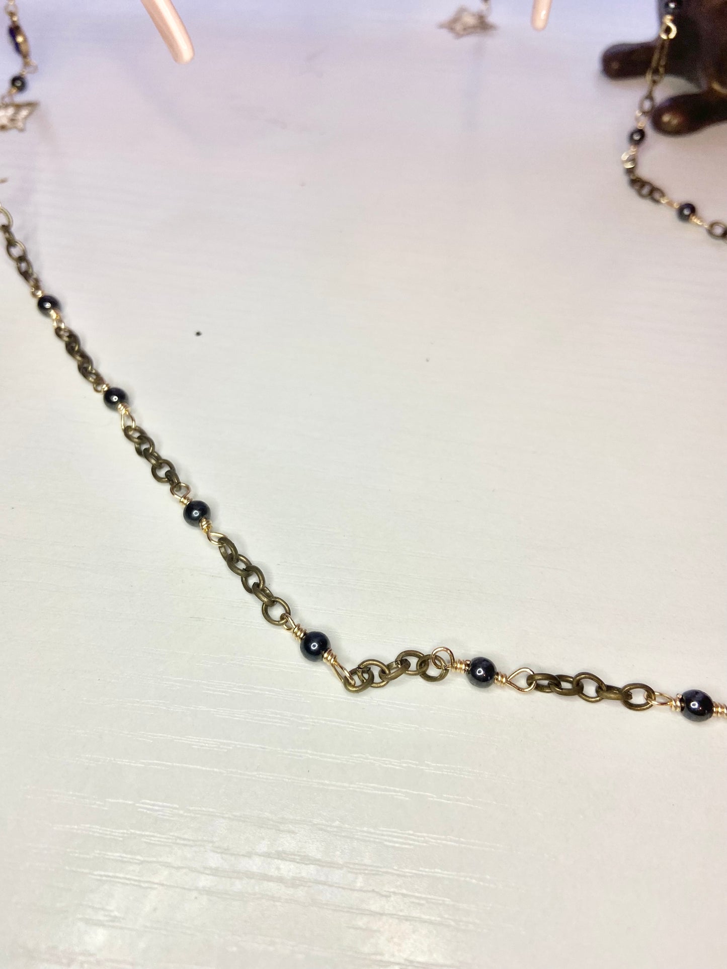 Hematite Evil Eye Lanyard