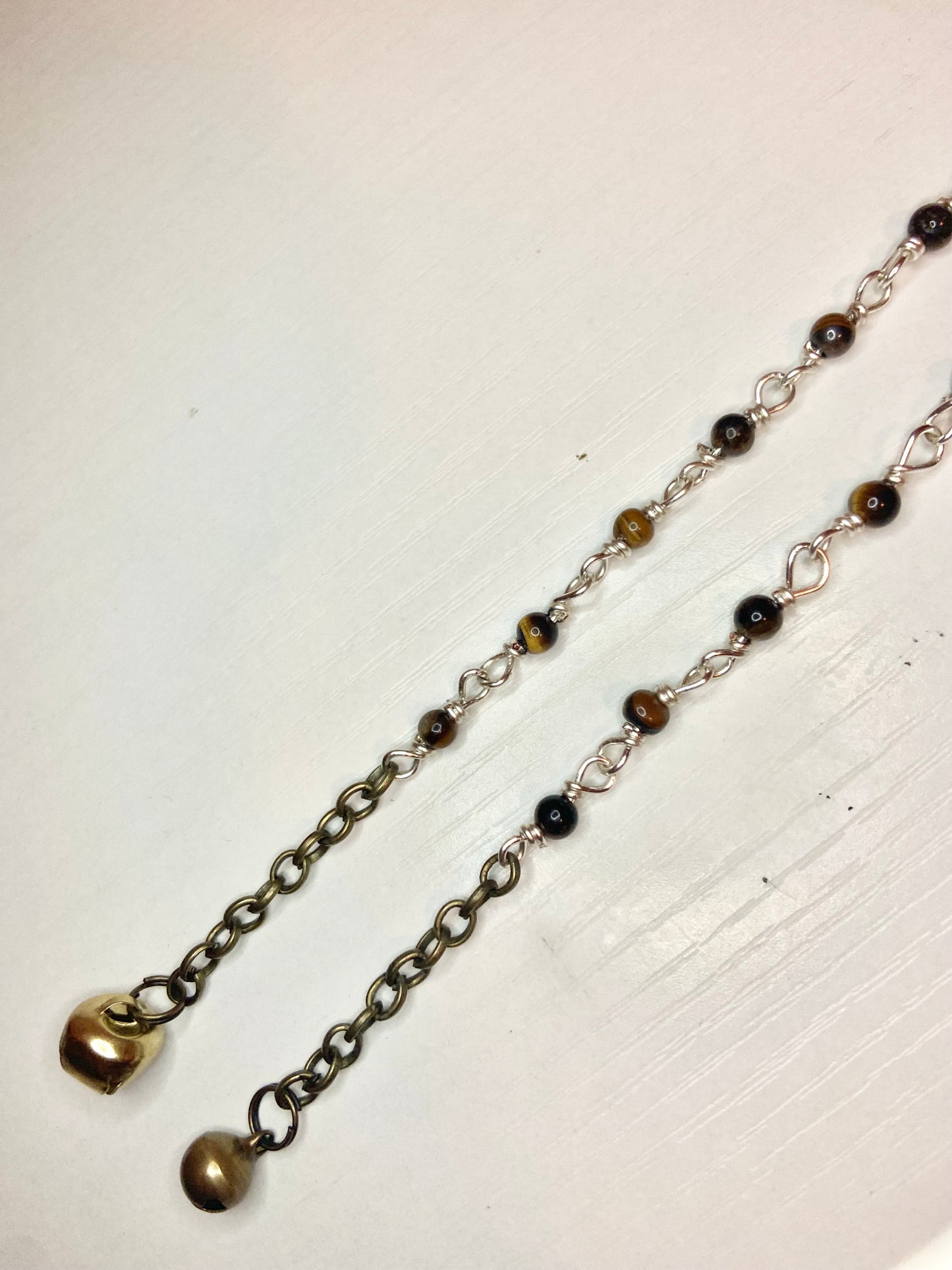 Matching Tiger Eye Anklet and Cat Collar