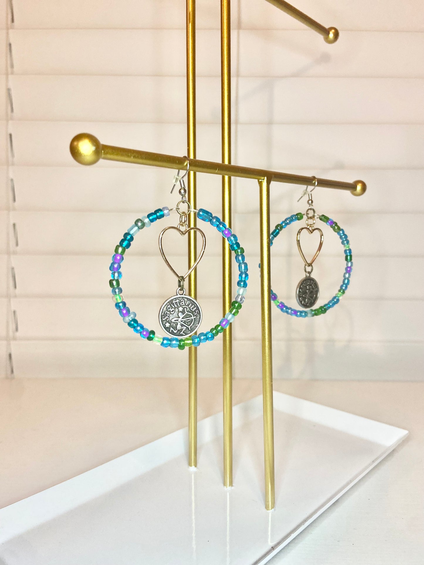 Cool Colored Sagitareous Earrings