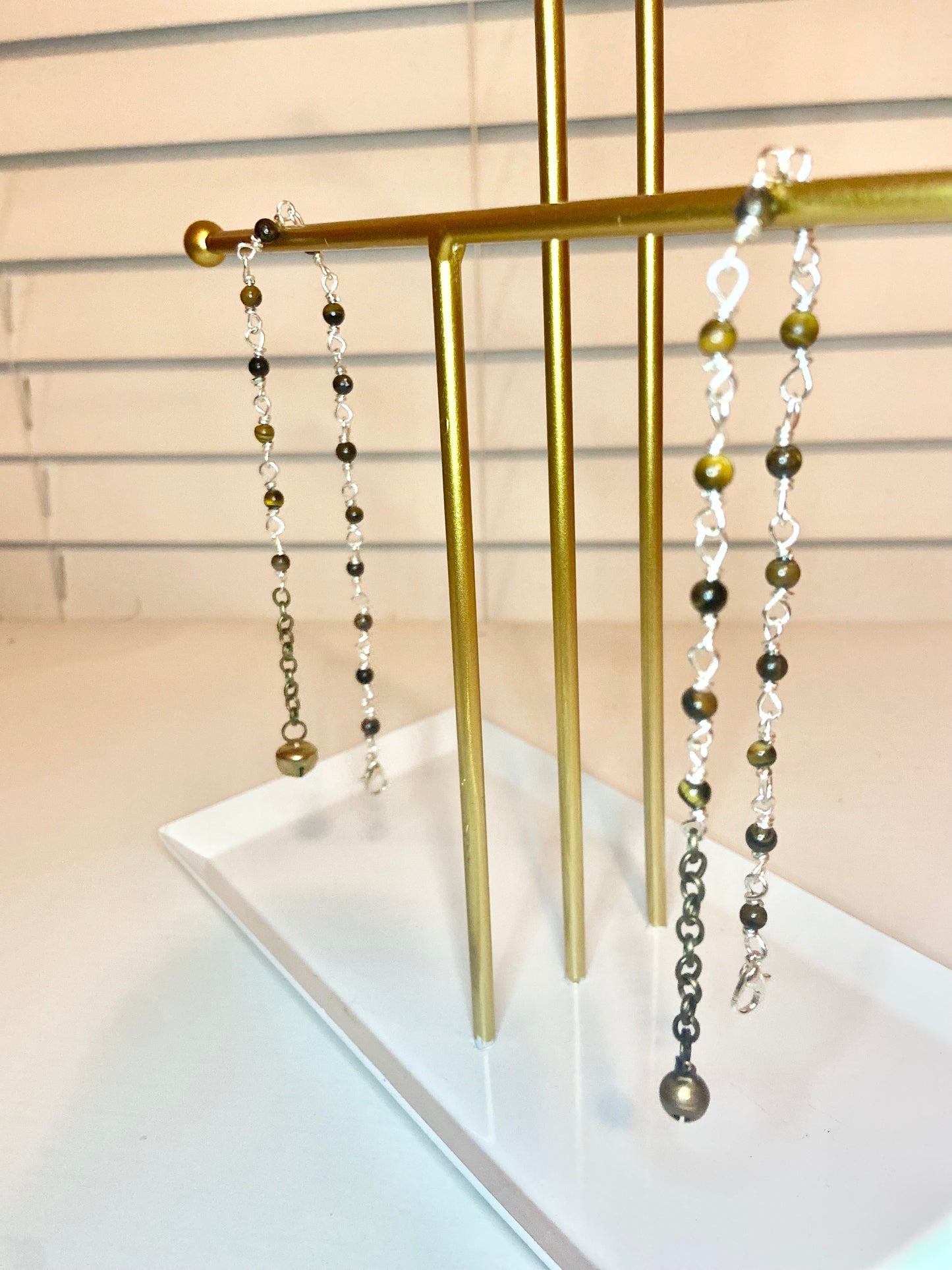 Matching Tiger Eye Anklet and Cat Collar