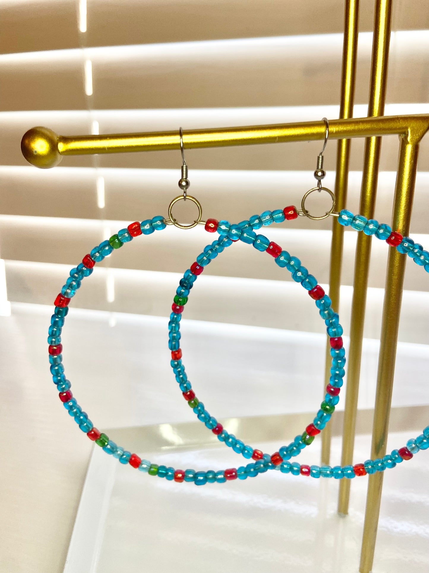 Blue and Red Mary Hoops