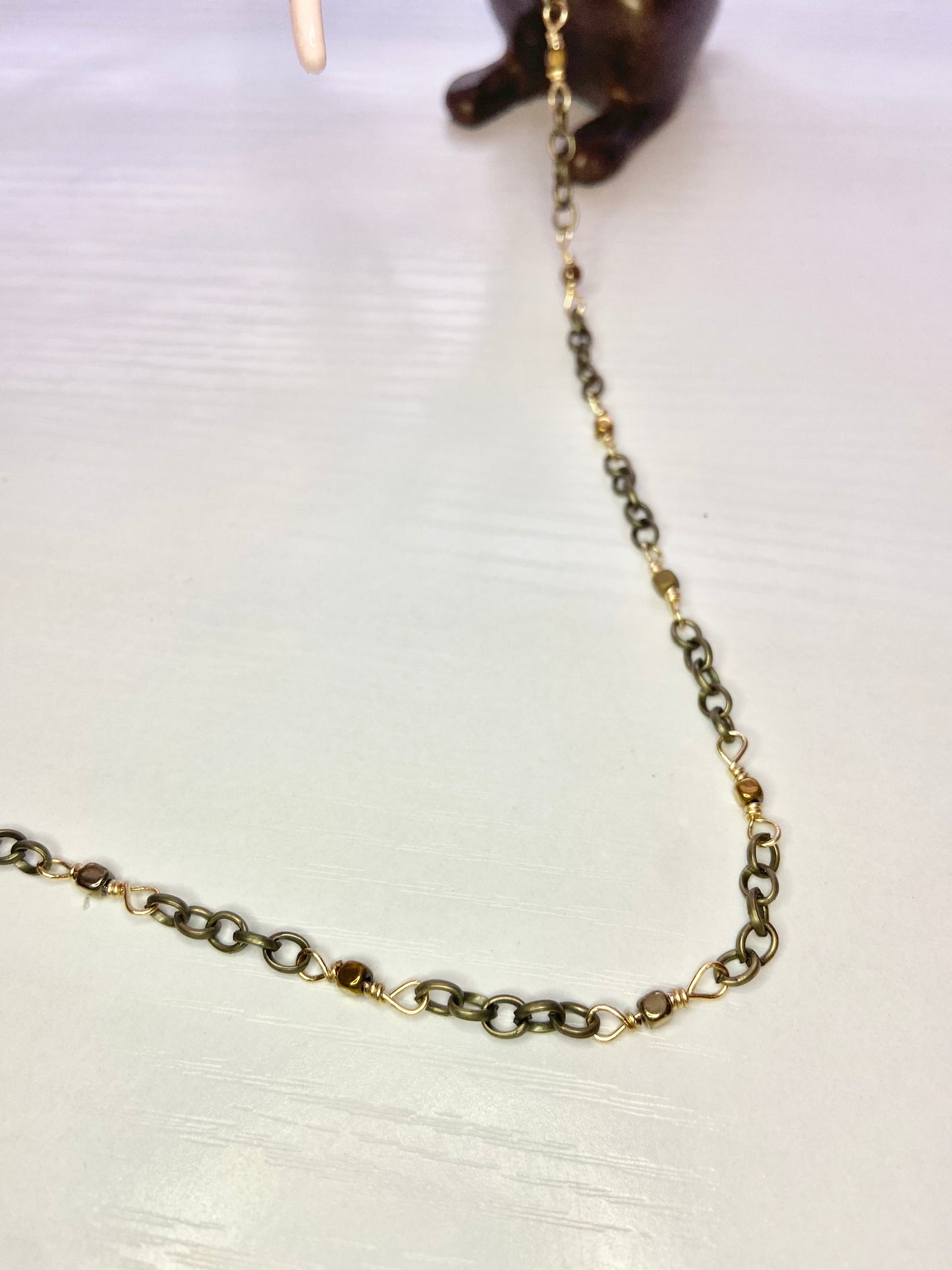 Simple Hematite Evil Eye Lanyard