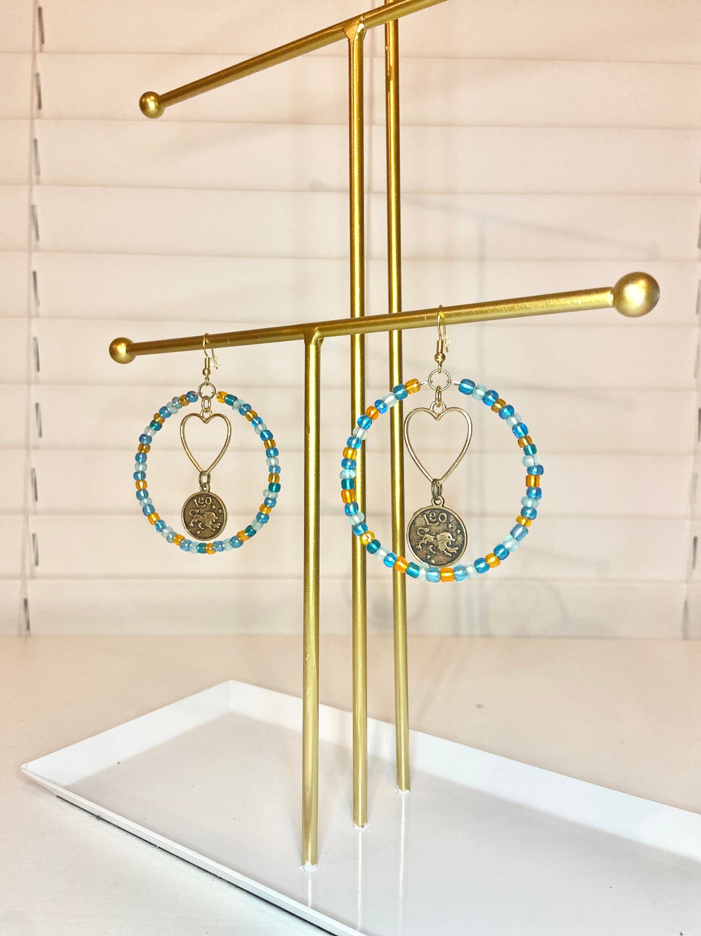 Blue and Yellow Leo Hoop